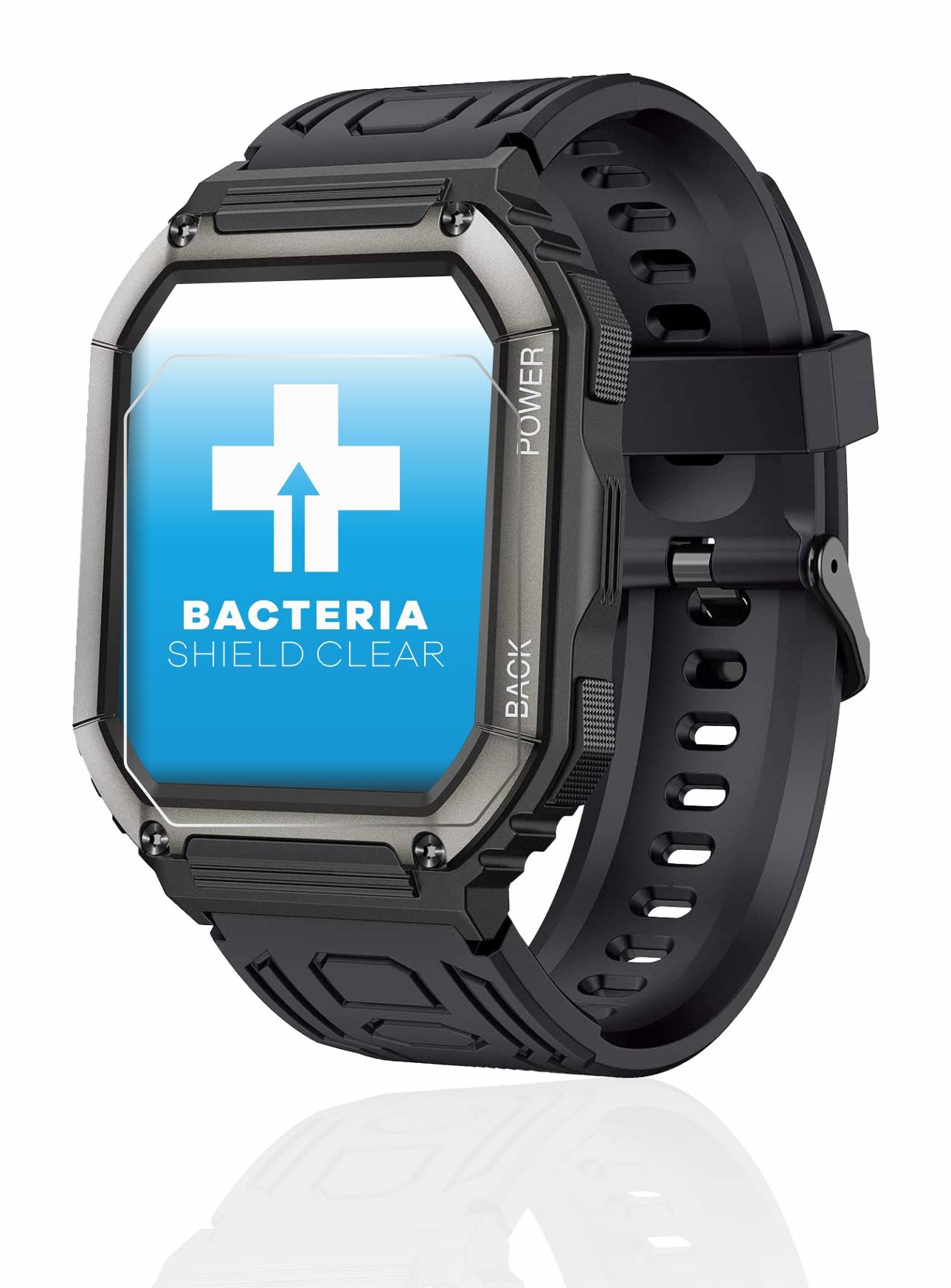 upscreen Bacteria Shield Clear Premium Antibakterielle Displayschutzfolie für Pasonomi KR06