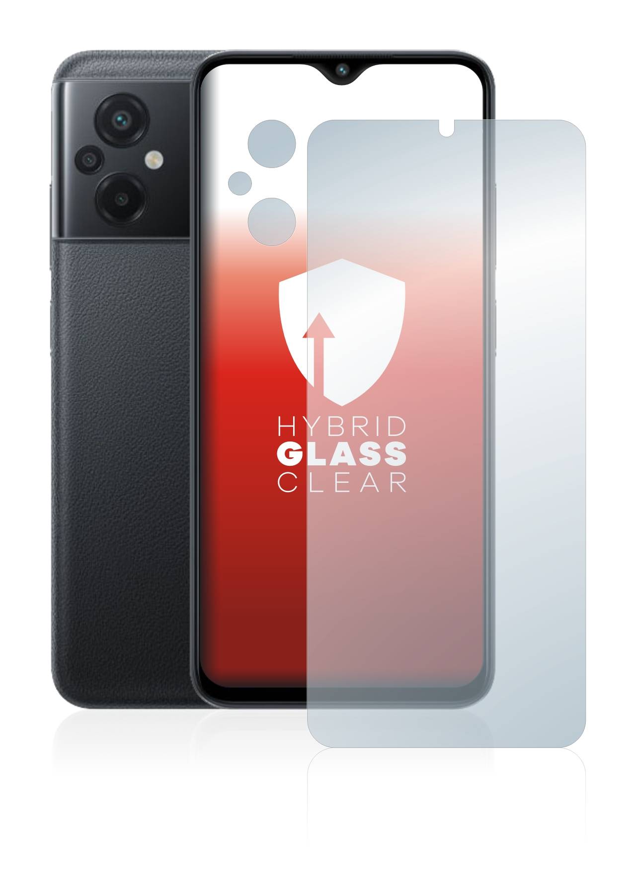 upscreen Flexible Schutz Glas Folie für Xiaomi Poco M5 (Display+Kamera) Schutzglas 9H Hybridglas Klar