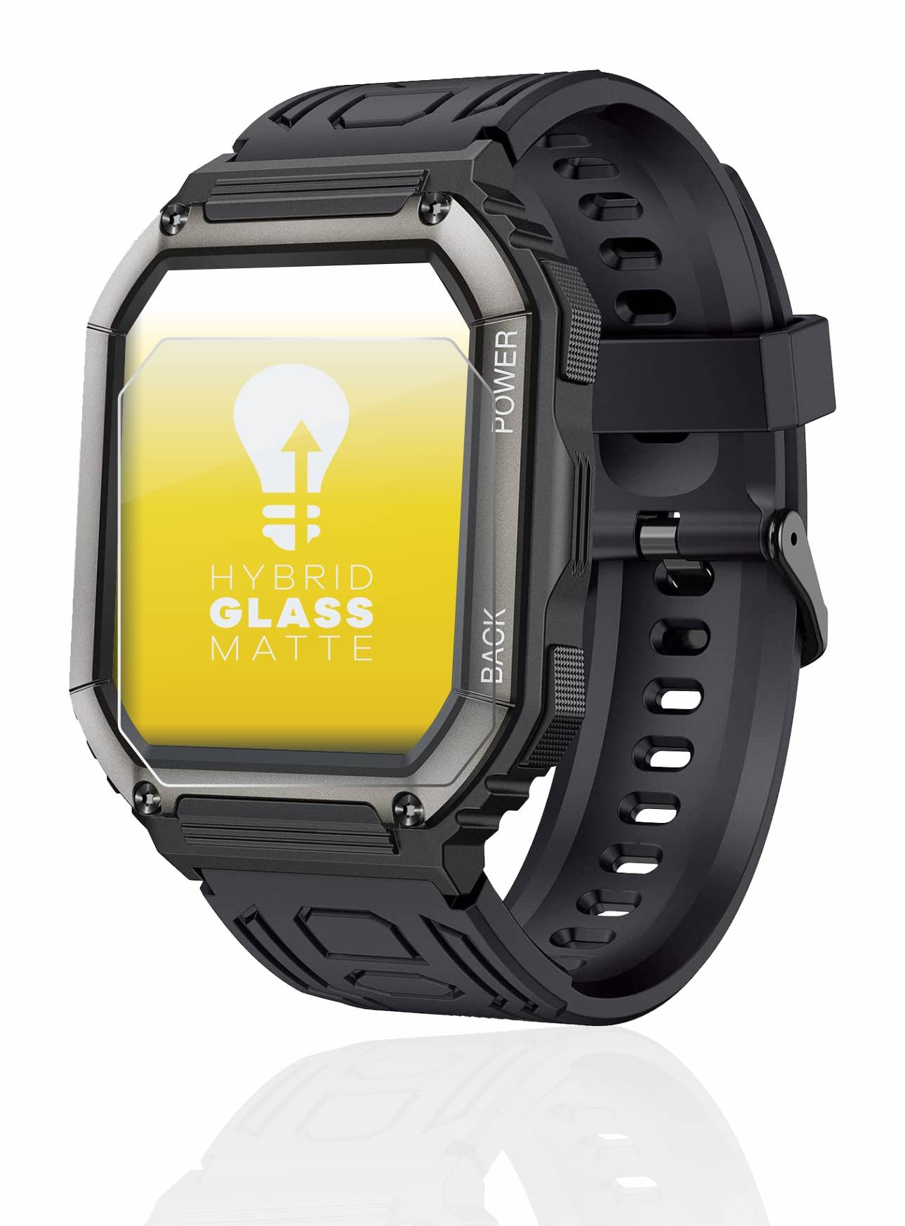 upscreen Hybrid Glass Matte Premium Schutzglas Folie für Pasonomi KR06