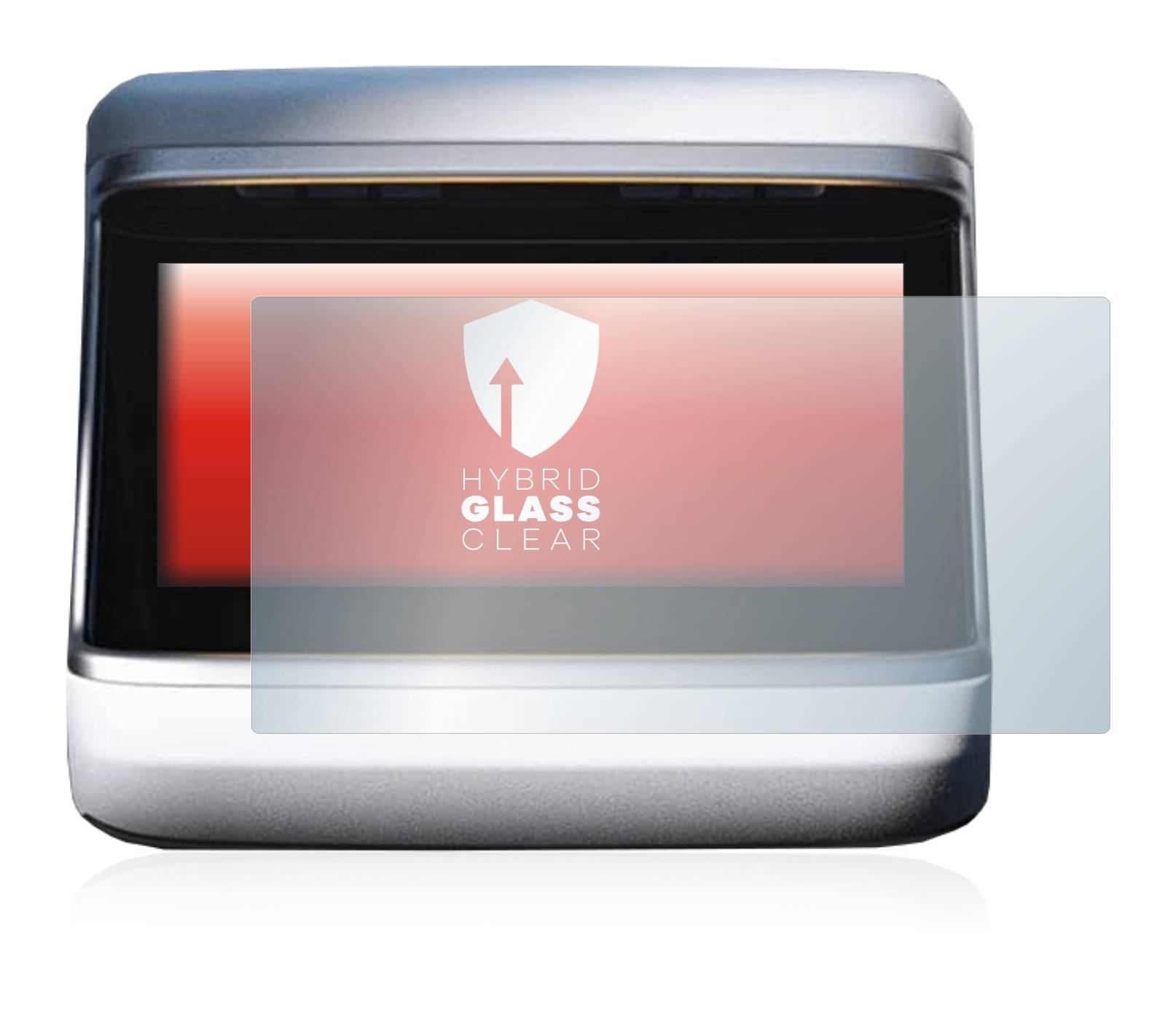 upscreen Hybrid Glass Clear Premium Schutzglas Folie für Tesla Model S Plaid 2023 (Hinteres