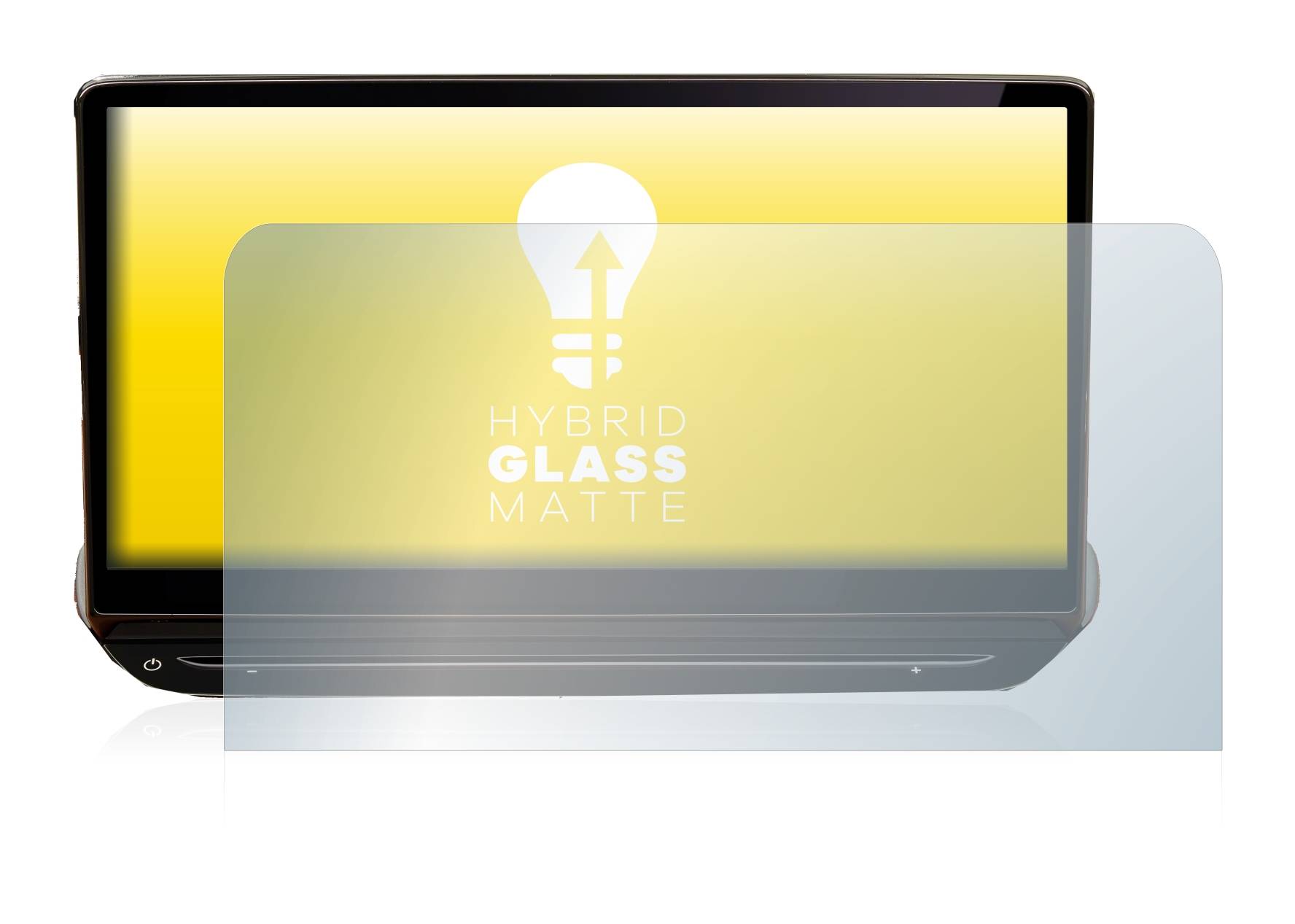 upscreen Hybrid Glass Matte Premium Schutzglas Folie für Skoda Enyaq IV50 Infotainment 10
