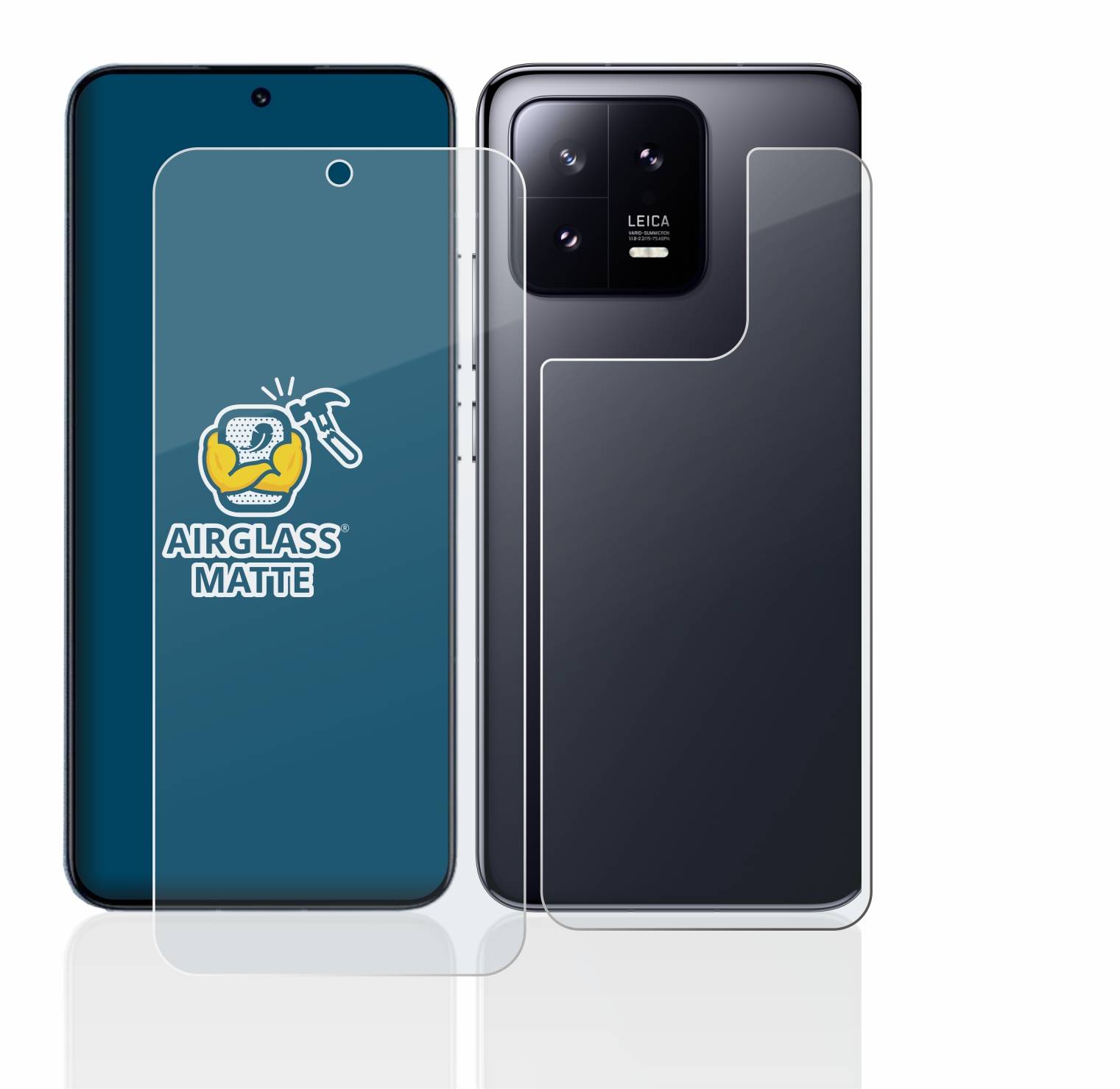 BROTECT AirGlass Flexible Schutz Glas Folie für Xiaomi 13 (Display+Rückseite) Matt Entspiegelt
