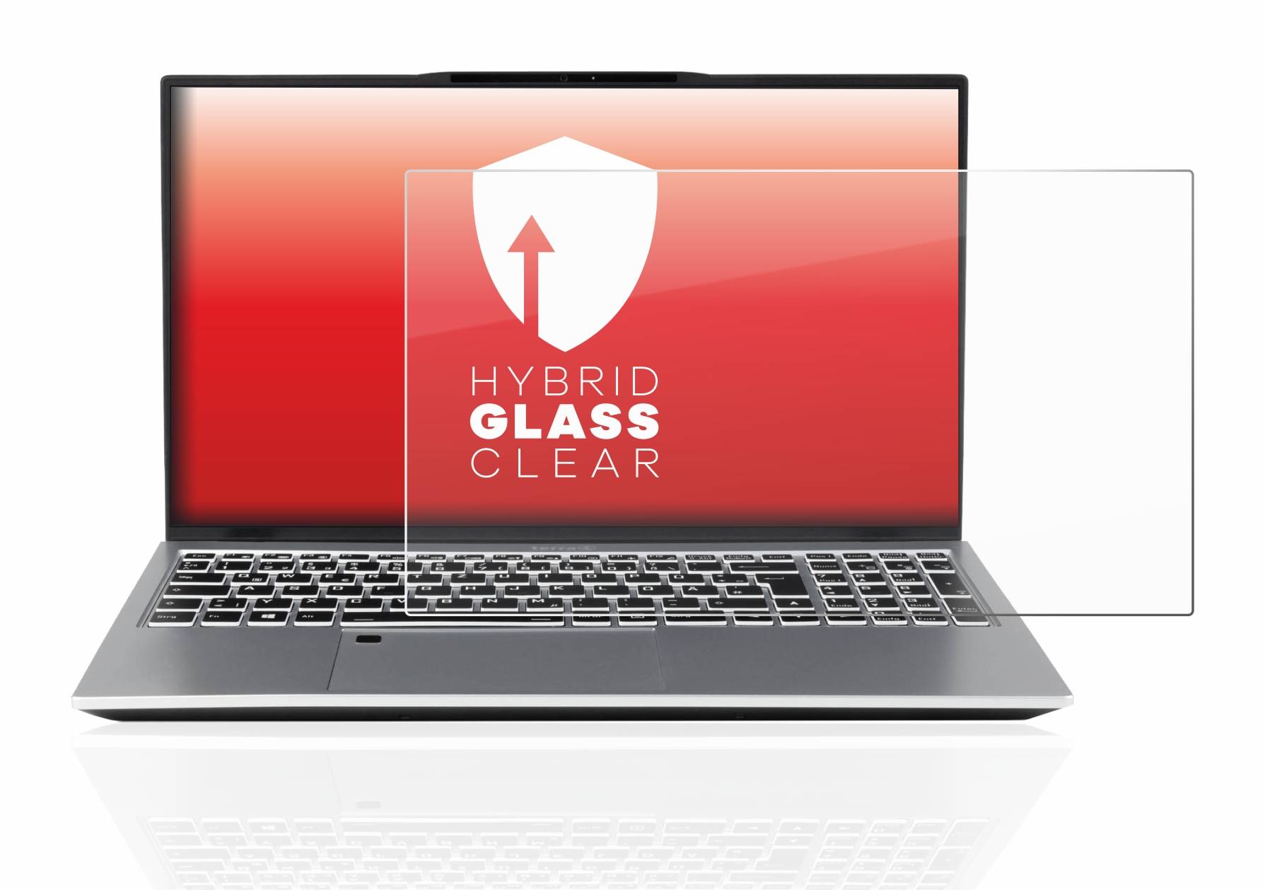 upscreen Hybrid Glass Clear Premium Schutzglas Folie für Wortmann Terra Mobile