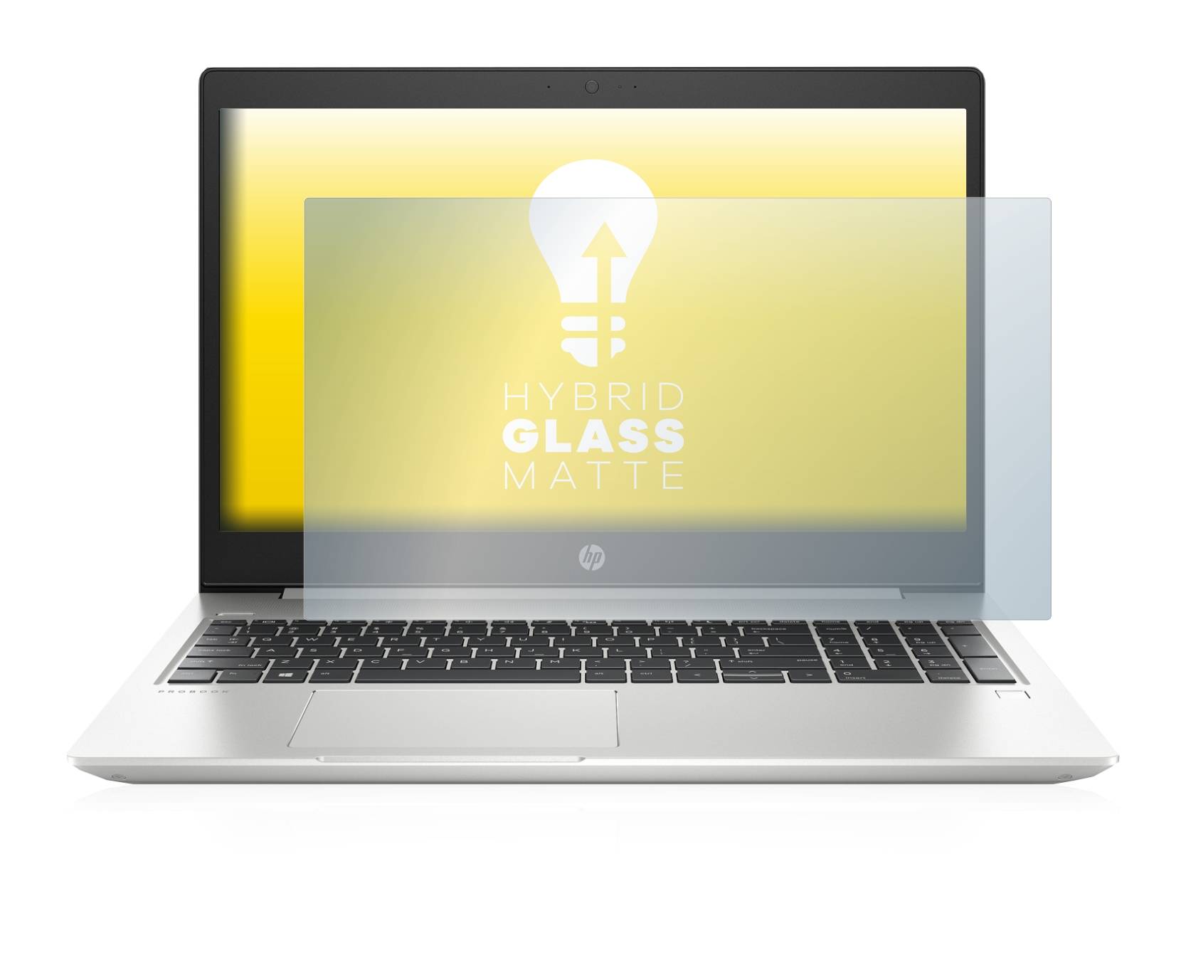 upscreen Hybrid Glass Matte Premium Schutzglas Folie für HP ProBook 450