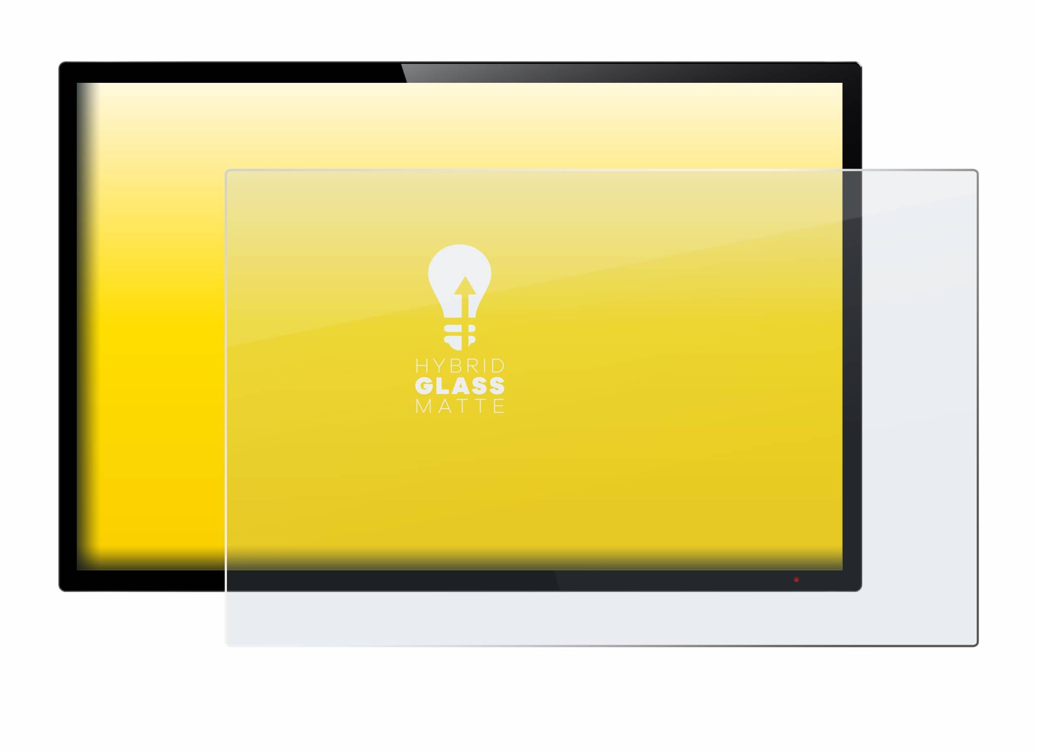 upscreen Hybrid Glass Matte Premium Schutzglas Folie für Touch-Panel PCs mit 15 Zoll Displays