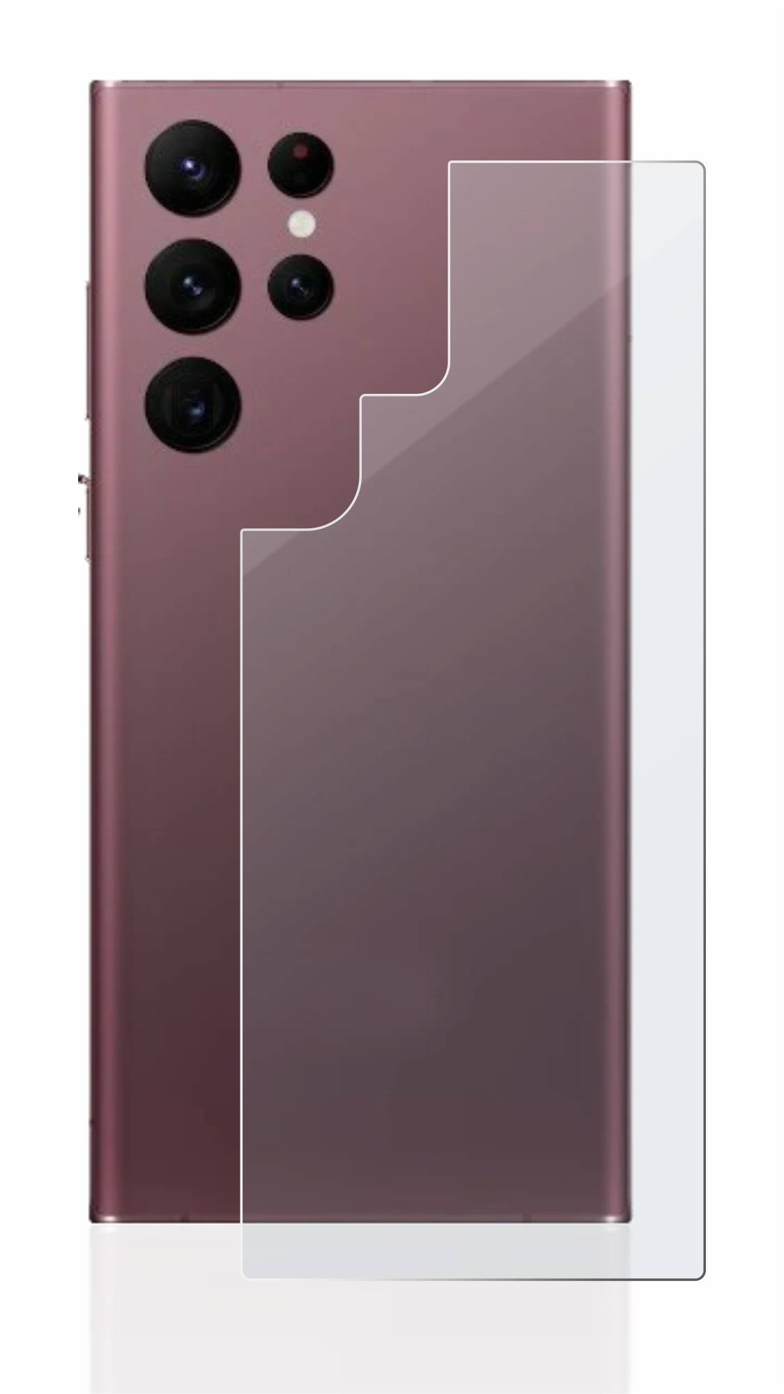 BROTECT AirGlass Flexible Schutz Glas Folie für Samsung Galaxy S22 Ultra 5G Enterprise Edition (Rückseite) Matt