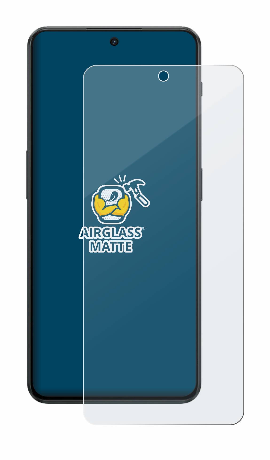 BROTECT AirGlass Flexible Schutz Glas Folie für OnePlus Ace 2V Matt Entspiegelt