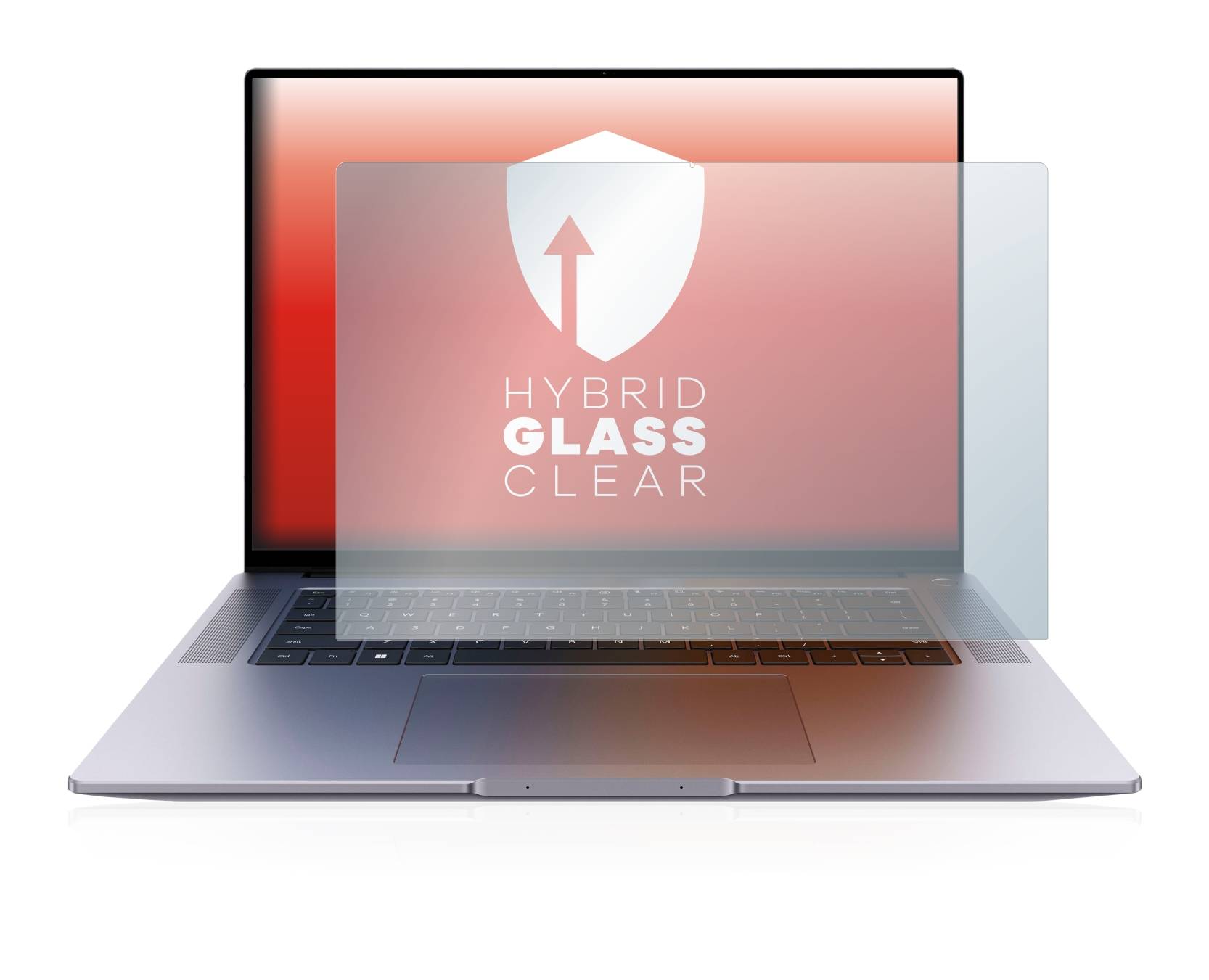 upscreen Hybrid Glass Clear Premium Schutzglas Folie für Huawei MateBook