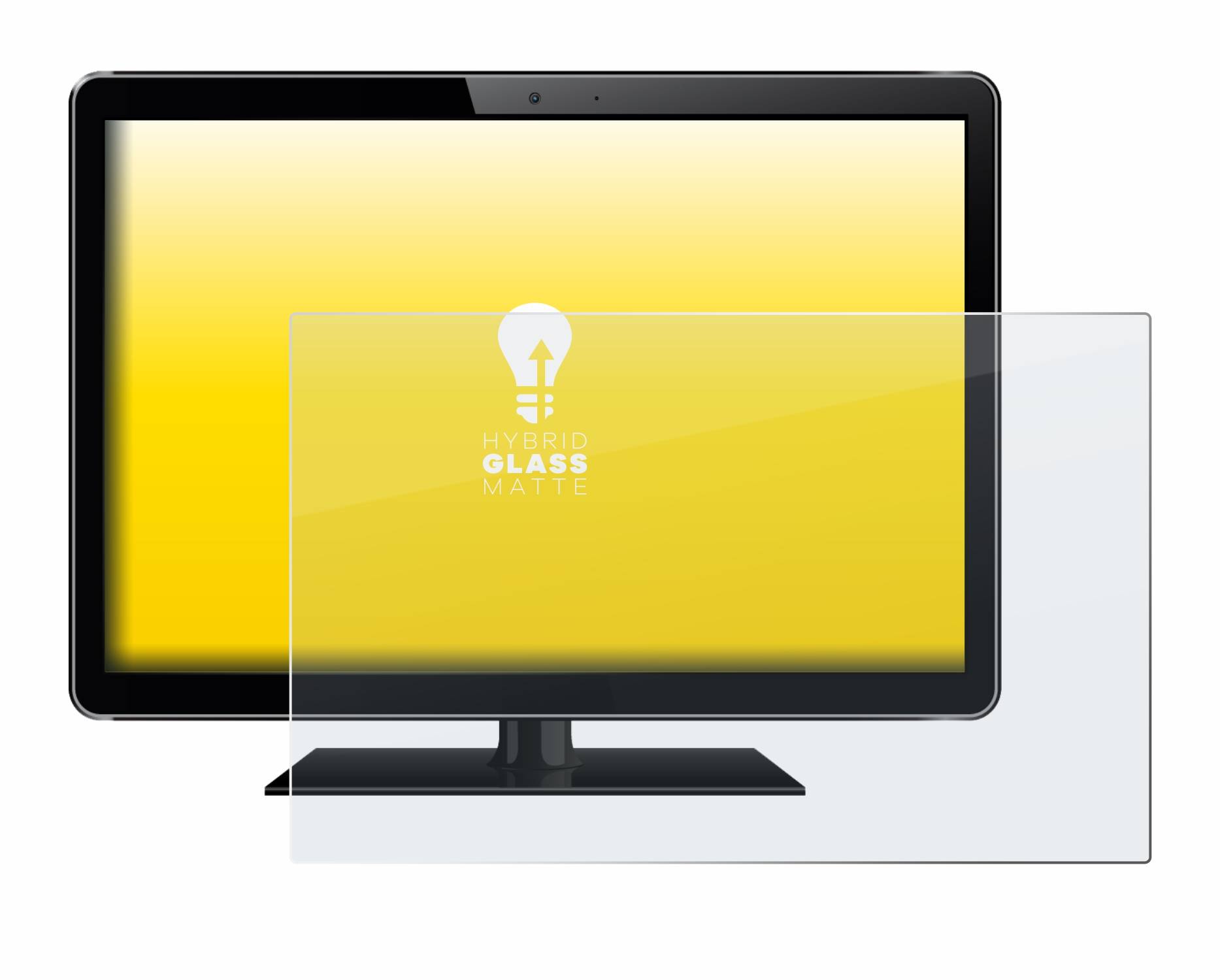 upscreen Hybrid Glass Matte Premium Schutzglas Folie für Flachbildschirme mit 14 Zoll