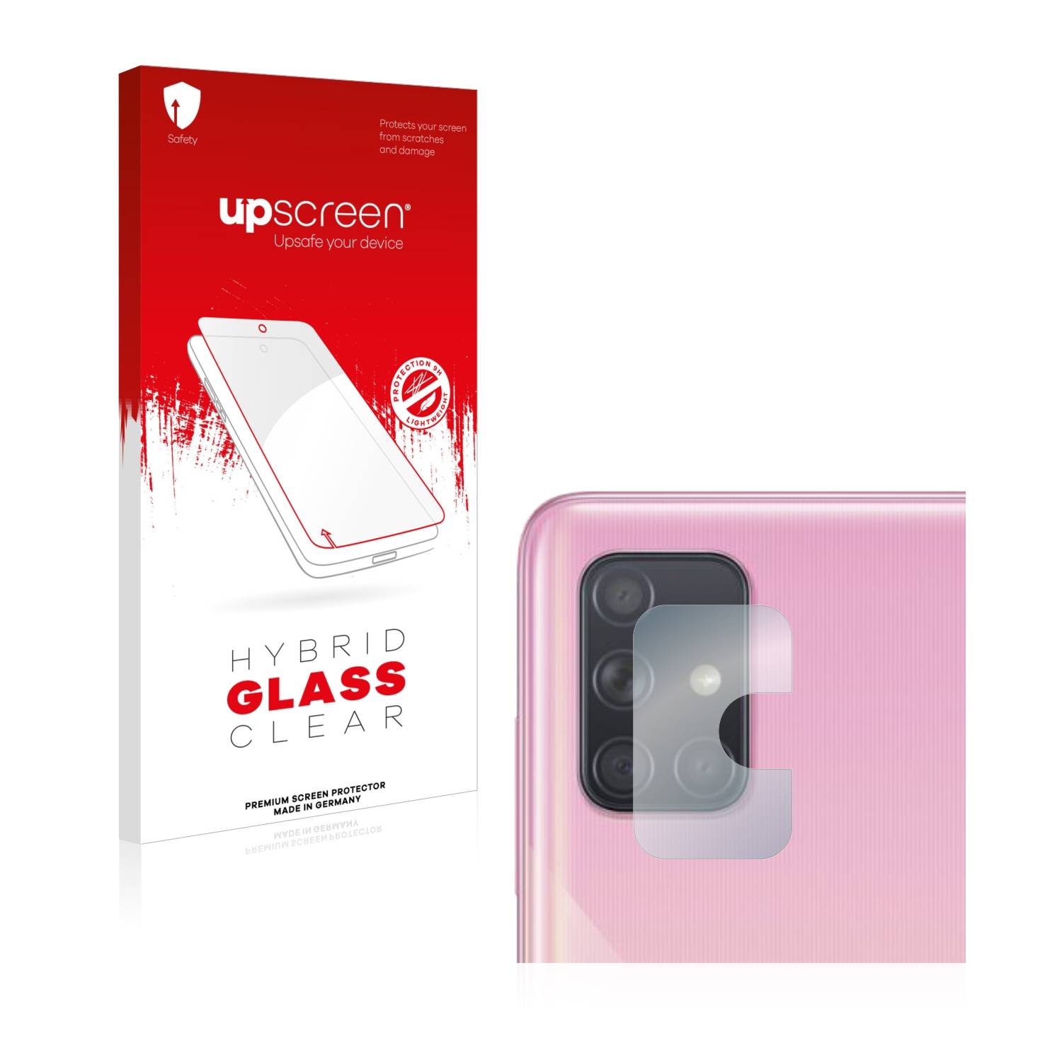 upscreen Flexible Schutz Glas Folie für Samsung Galaxy A71 (NUR Kameraschutz) Schutzglas 9H Hybridglas Klar
