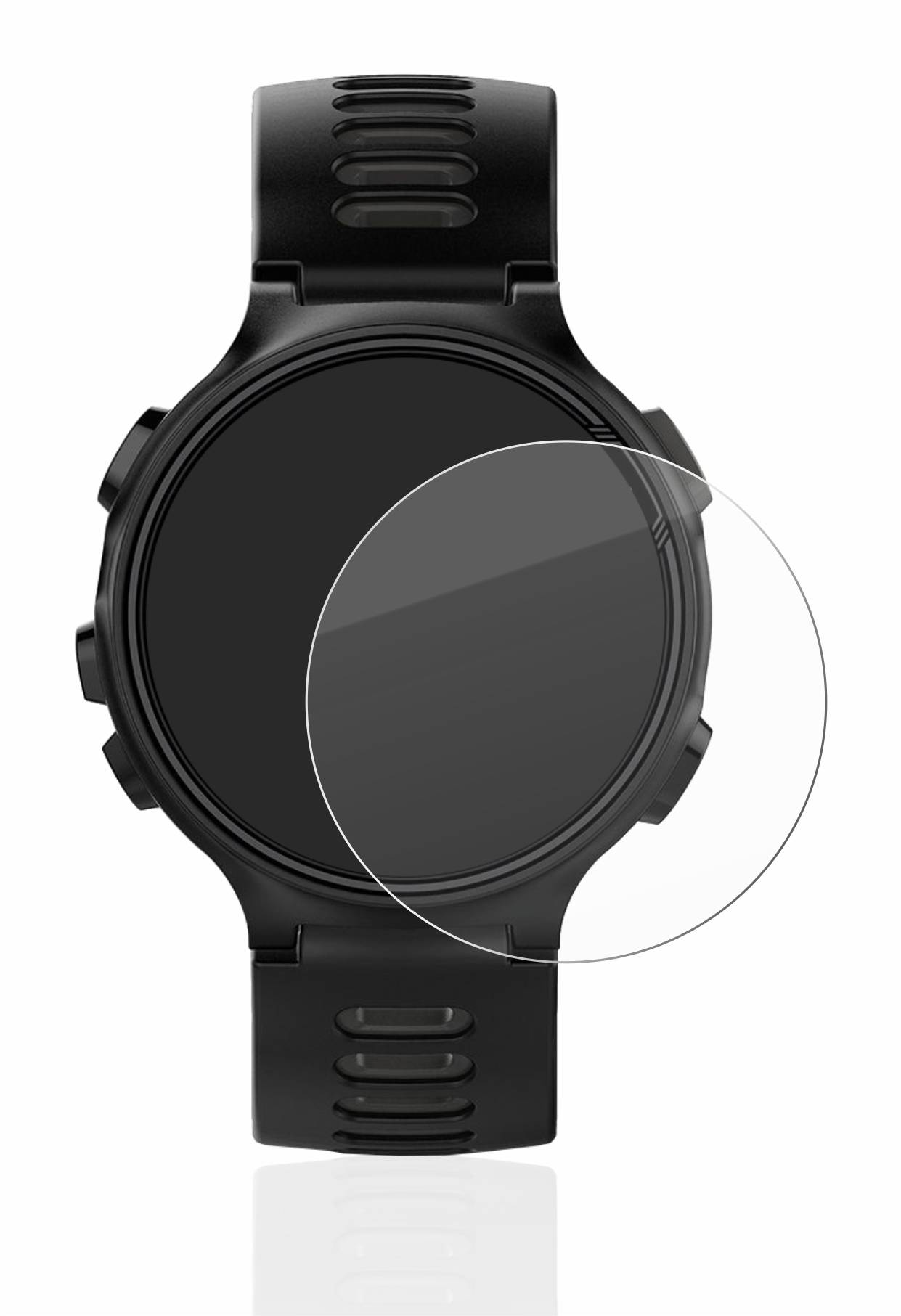 upscreen Hybrid Glass Clear Premium Schutzglas Folie für Garmin Forerunner