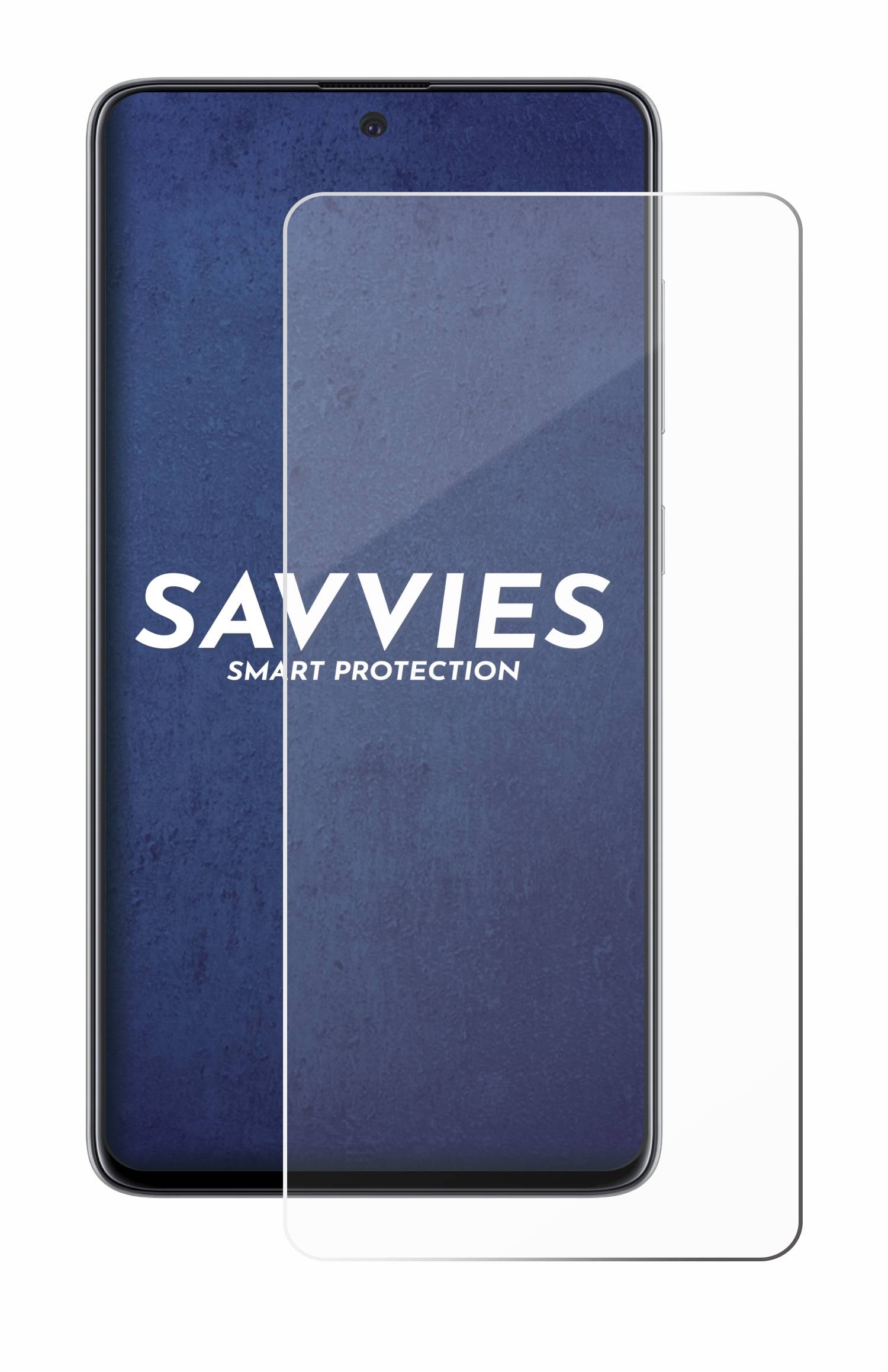 Savvies Schutzglas für Samsung Galaxy A51 5G / A51 Echtglas 9H-Härte klar