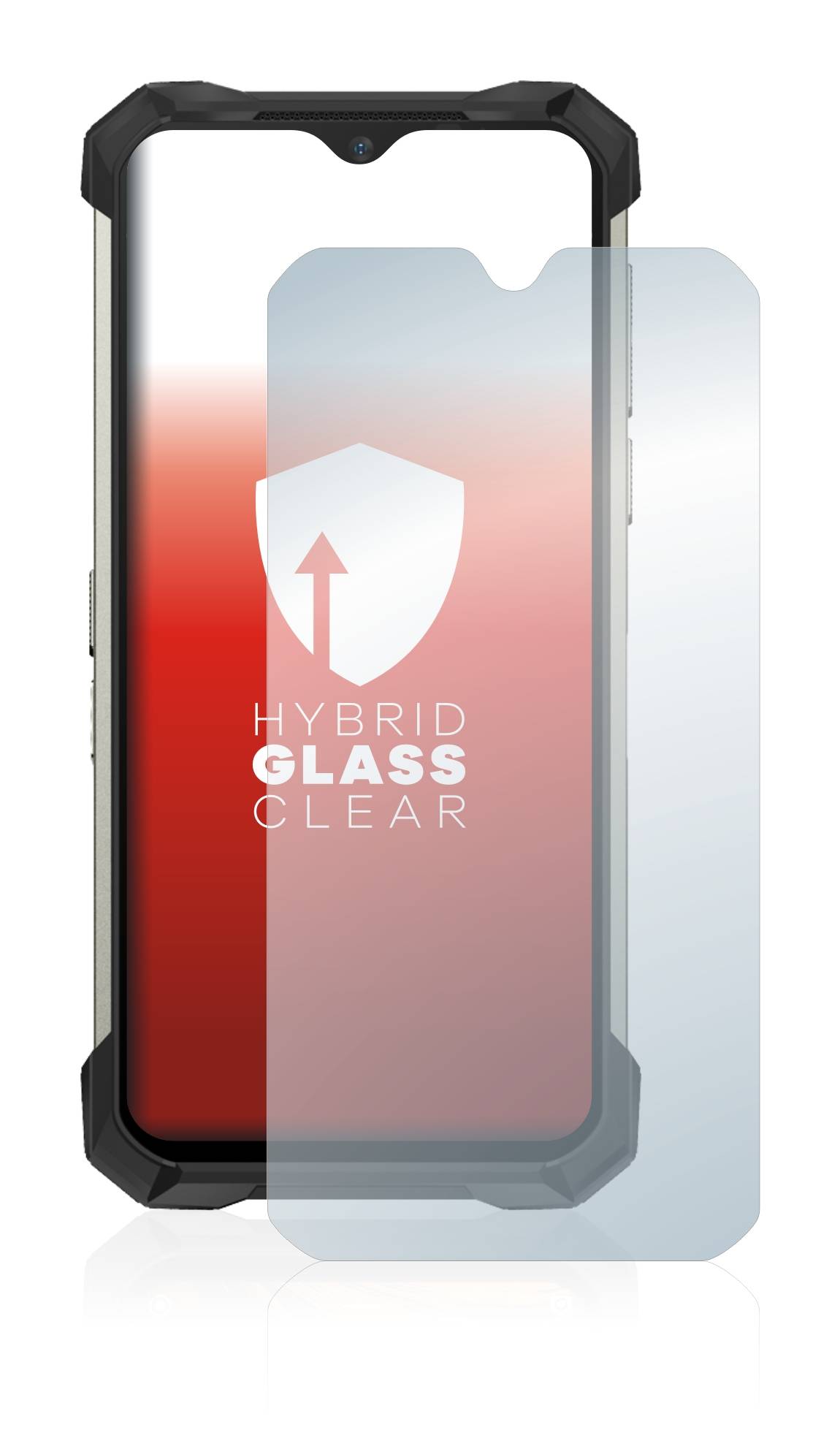 upscreen Flexible Schutz Glas Folie für Doogee S88 Pro Schutzglas 9H Hybridglas Klar