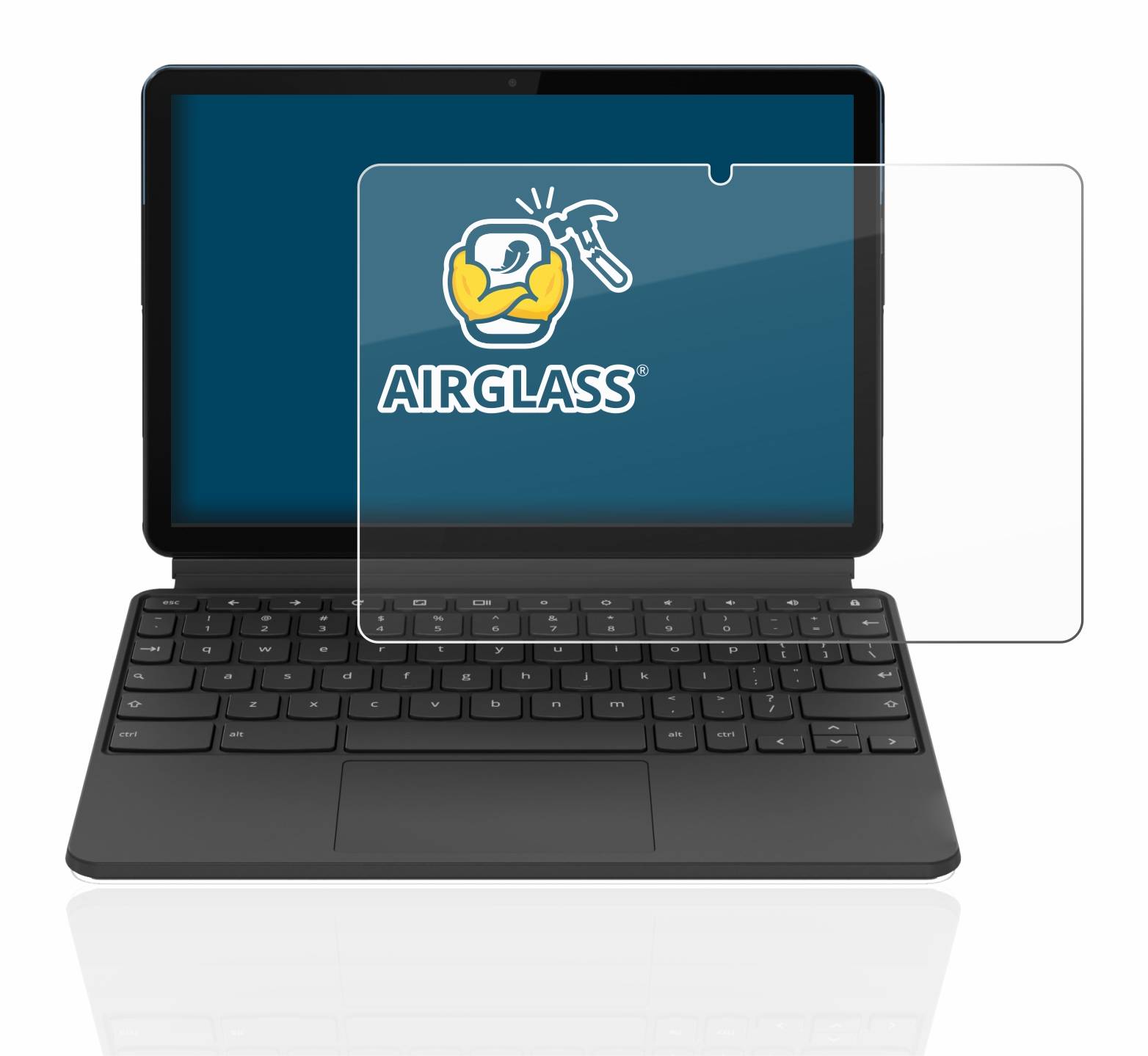 BROTECT AirGlass Schutz Glas Folie für Lenovo IdeaPad Duet Chromebook 10.1" (im Querformat) Klar Transparent