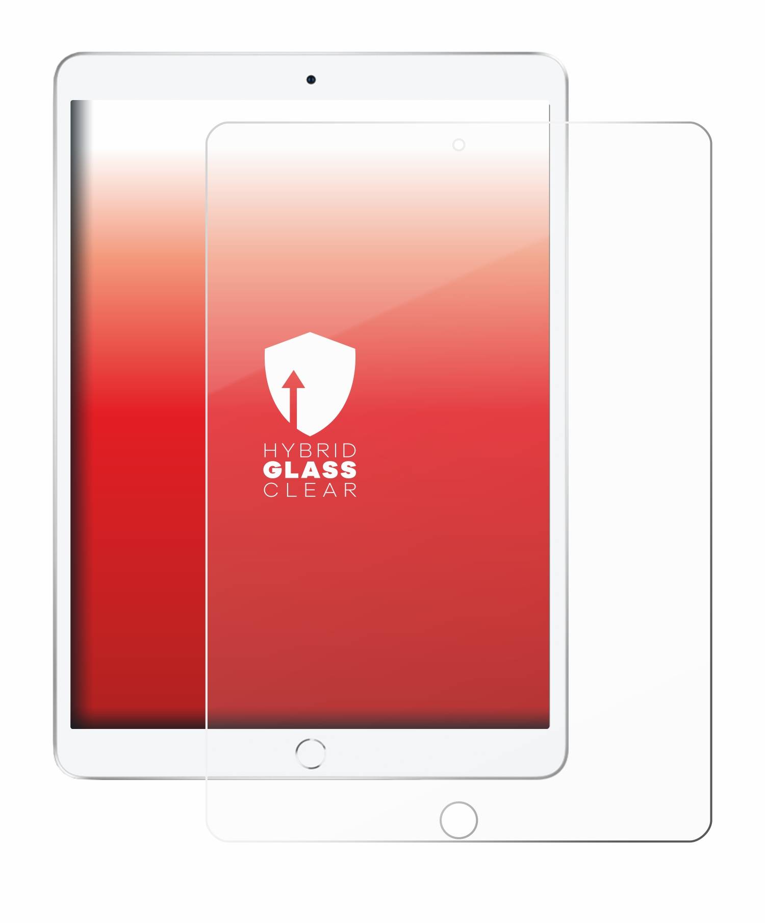 upscreen Hybrid Glass Clear Premium Schutzglas Folie für Apple iPad Air 2019 (3.