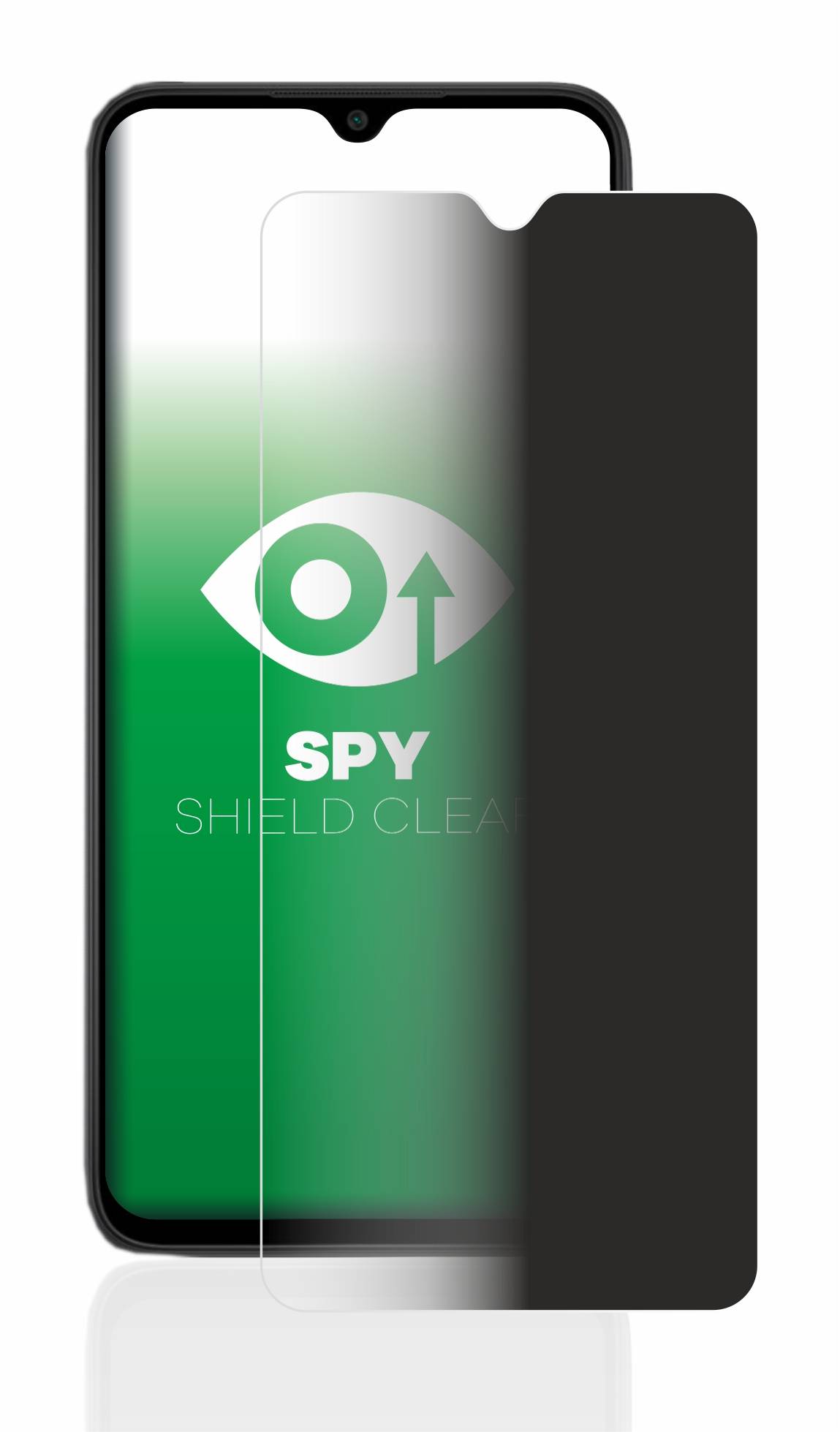 upscreen Blickschutzfolie für Xiaomi Redmi 9C Anti-Spy Privacy Blaulichtschutz Sichtschutzfolie