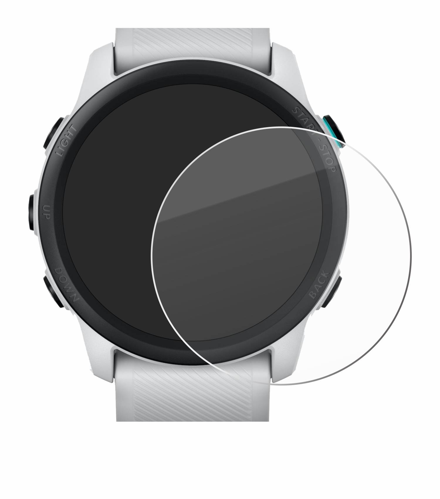 Savvies Schutzglas für Garmin Forerunner 745 Echtglas 9H-Härte klar