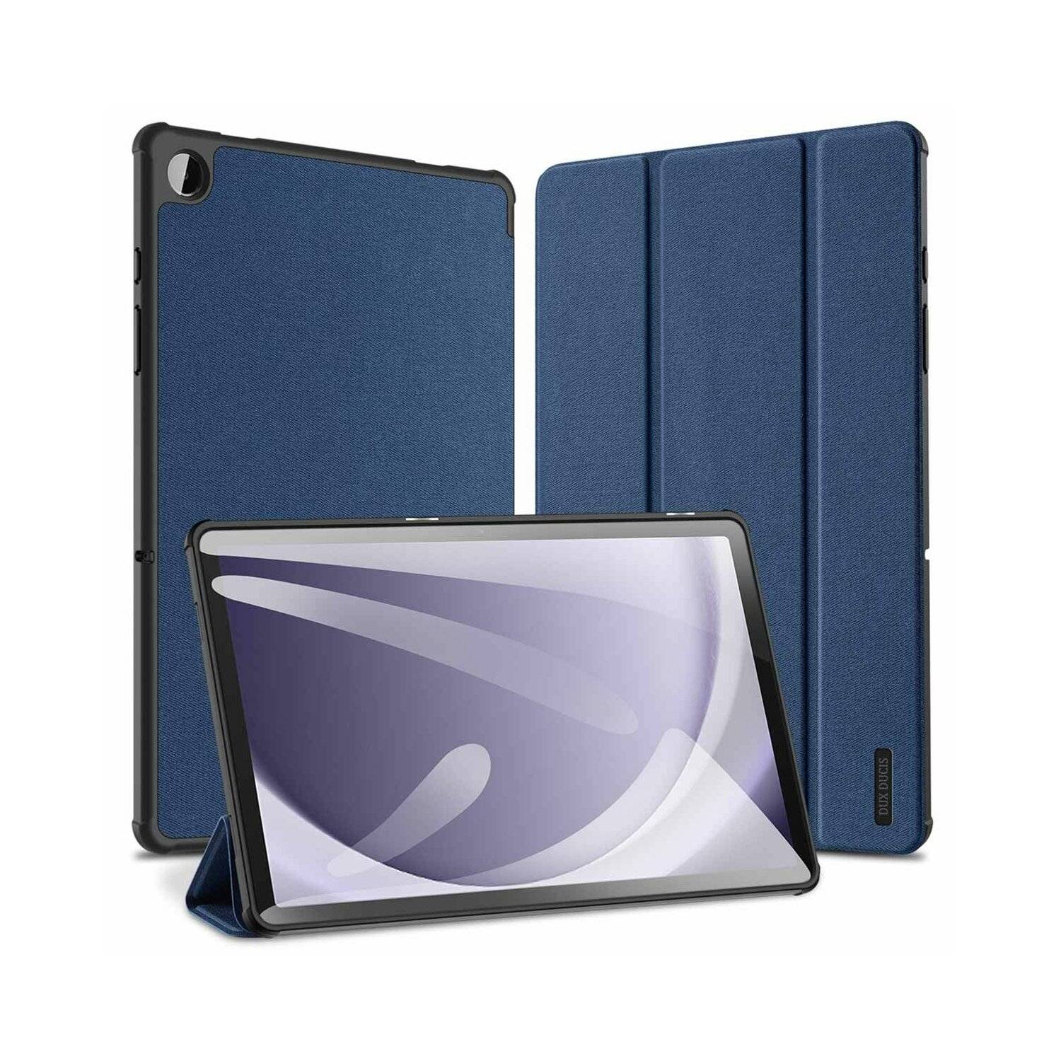 Dux Ducis Domo Hartschale mit Smart Sleep und integrierter Standfunktion für Samsung Galaxy Tab A9 Plus 11" Blau