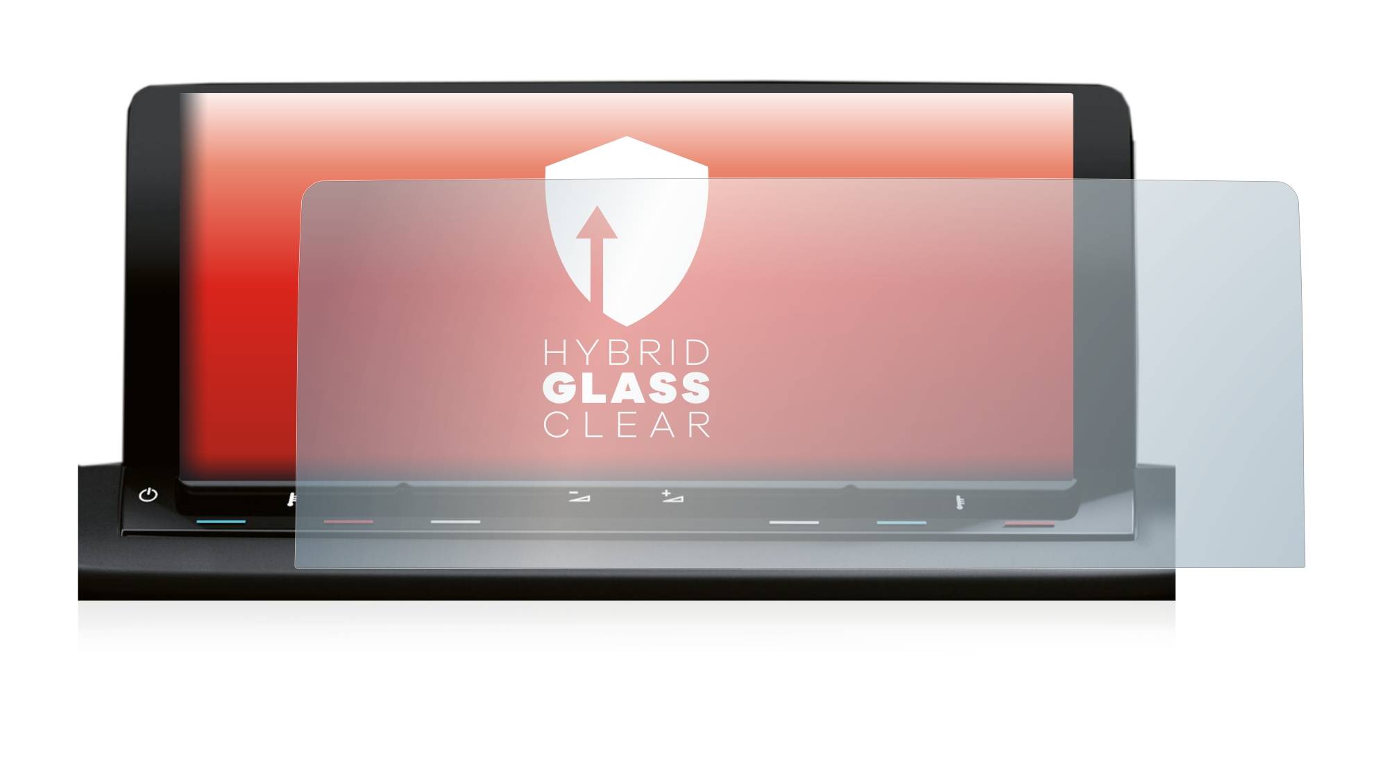 upscreen Hybrid Glass Clear Premium Schutzglas Folie für Volkswagen Caddy 5 Discover Media