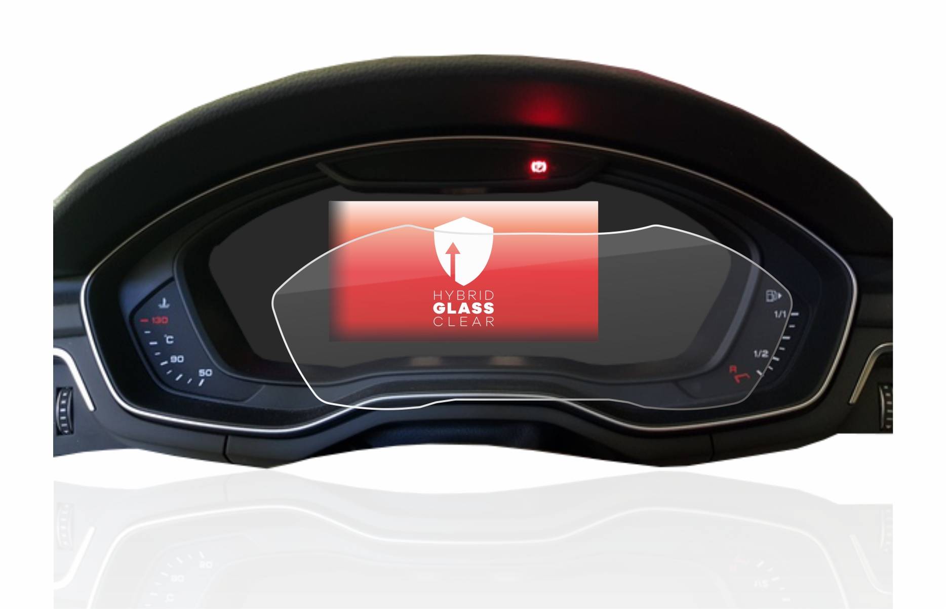 upscreen Flexible Schutz Glas Folie für Audi A4 B9 2017 Virtual Cockpit Schutzglas 9H Hybridglas Klar