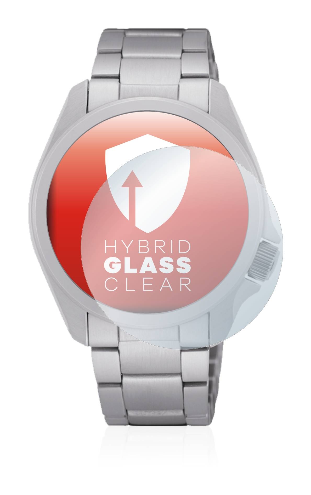 upscreen Hybrid Glass Clear Premium Schutzglas Folie für Seiko 5 Sports