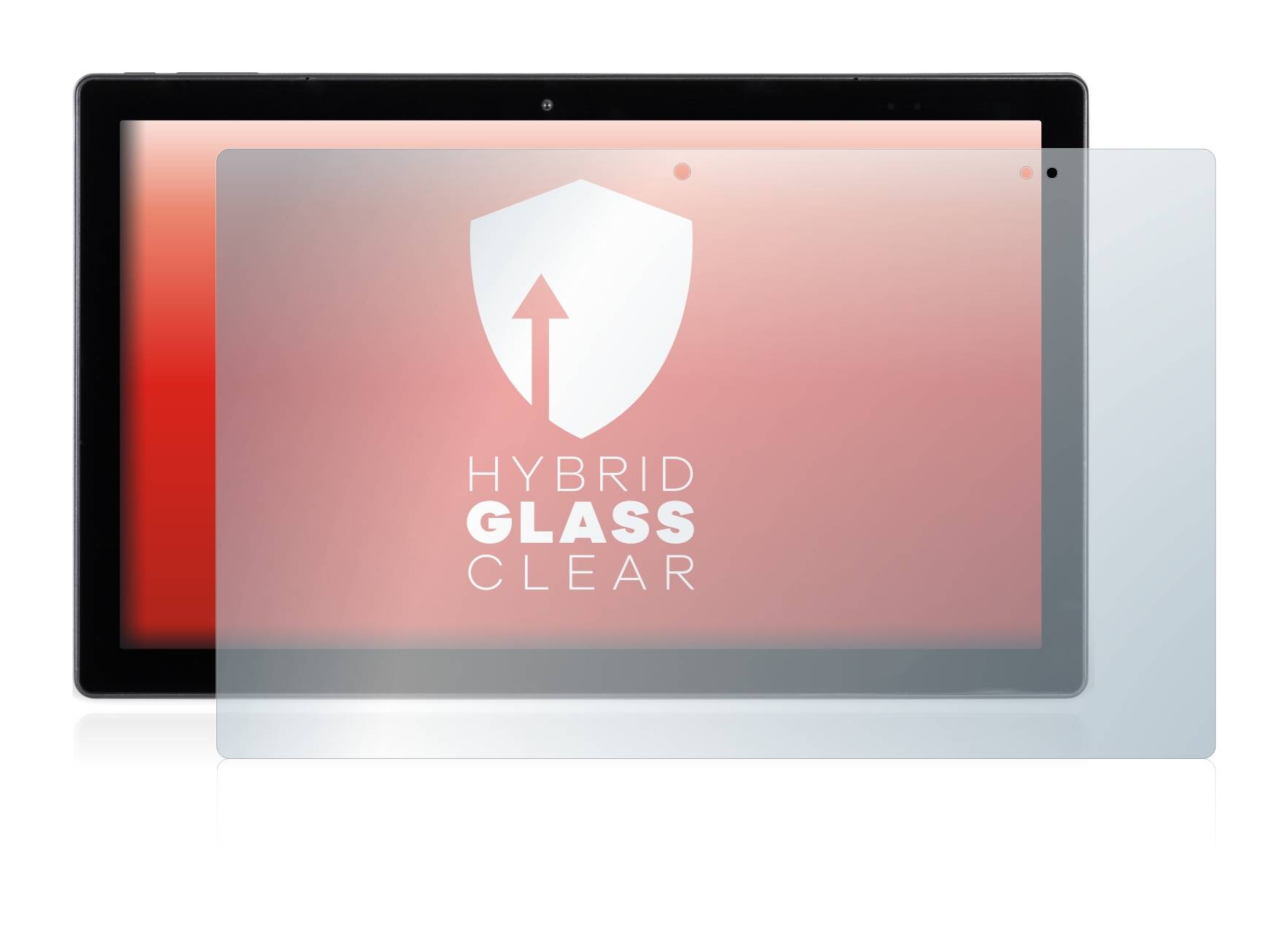 upscreen Hybrid Glass Clear Premium Schutzglas Folie für Wortmann Terra Pad 1162 N4120 W11