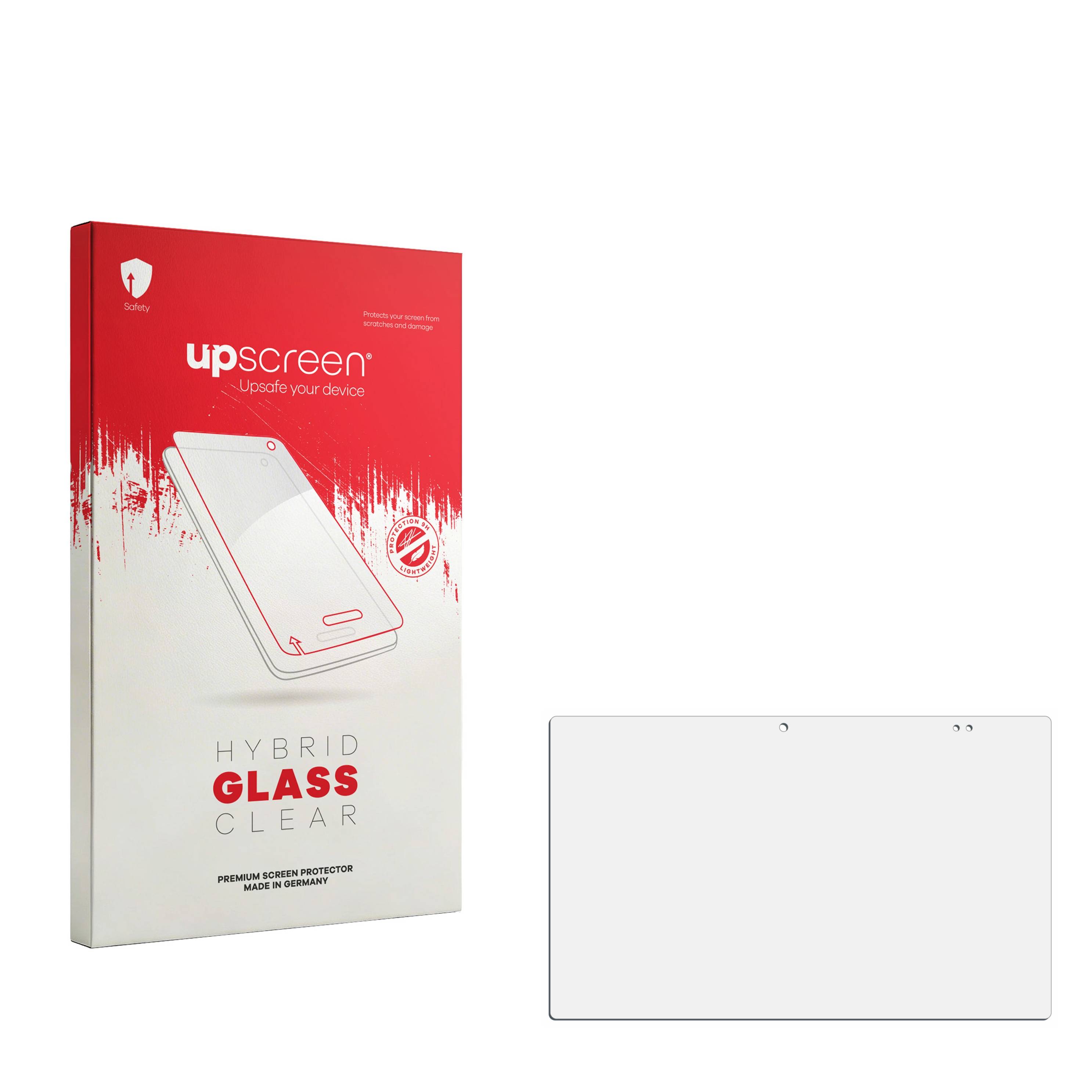 upscreen Hybrid Glass Clear Premium Schutzglas Folie für Wortmann Terra Pad 1162 N4120 W11