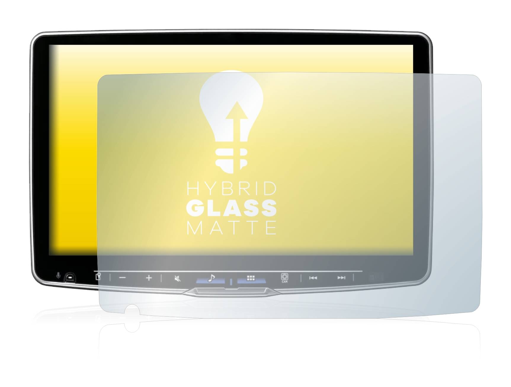 upscreen Flexible Schutz Glas Folie für Alpine ILX-F115D Schutzglas 9H Hybridglas Matt Entspiegelt