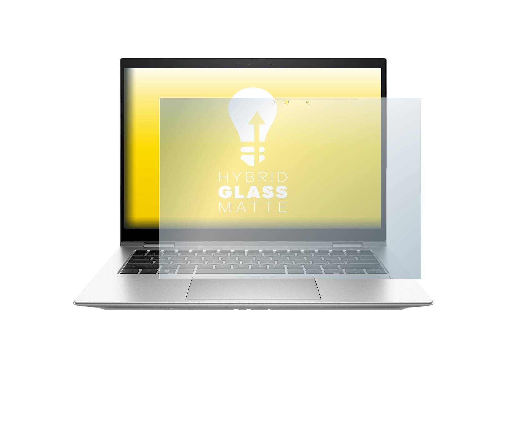 upscreen Hybrid Glass Matte Premium Schutzglas Folie für HP EliteBook x360 1040