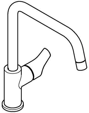 Grohe EH-Spb EUROSMART Vor-Fenster-Montage, hoher Auslauf chrom