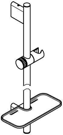 Grohe Rainshower Brausestange Smart Active 900mm, Hard Graphite gebürstet