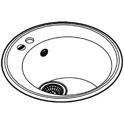 GROHE Kompositspüle K200 31656 1 Becken rund Durchmesser 510 mm granit schwarz GROHE Kompositspüle K200 31656 1 Becken rund Durchmesser 510 mm granit schwarz