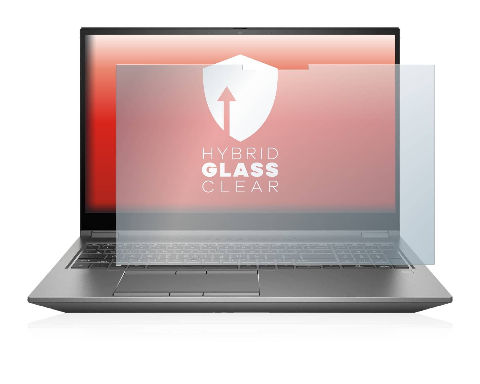 upscreen Hybrid Glass Clear Premium Schutzglas Folie für HP ZBook Fury 15 G8