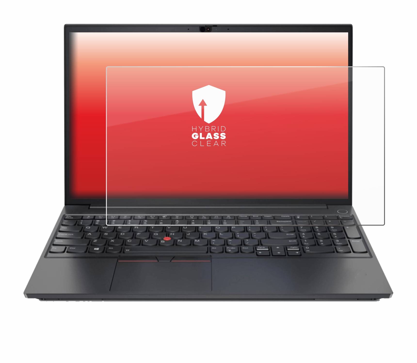 upscreen Hybrid Glass Clear Premium Schutzglas Folie für Lenovo ThinkPad E15 Gen