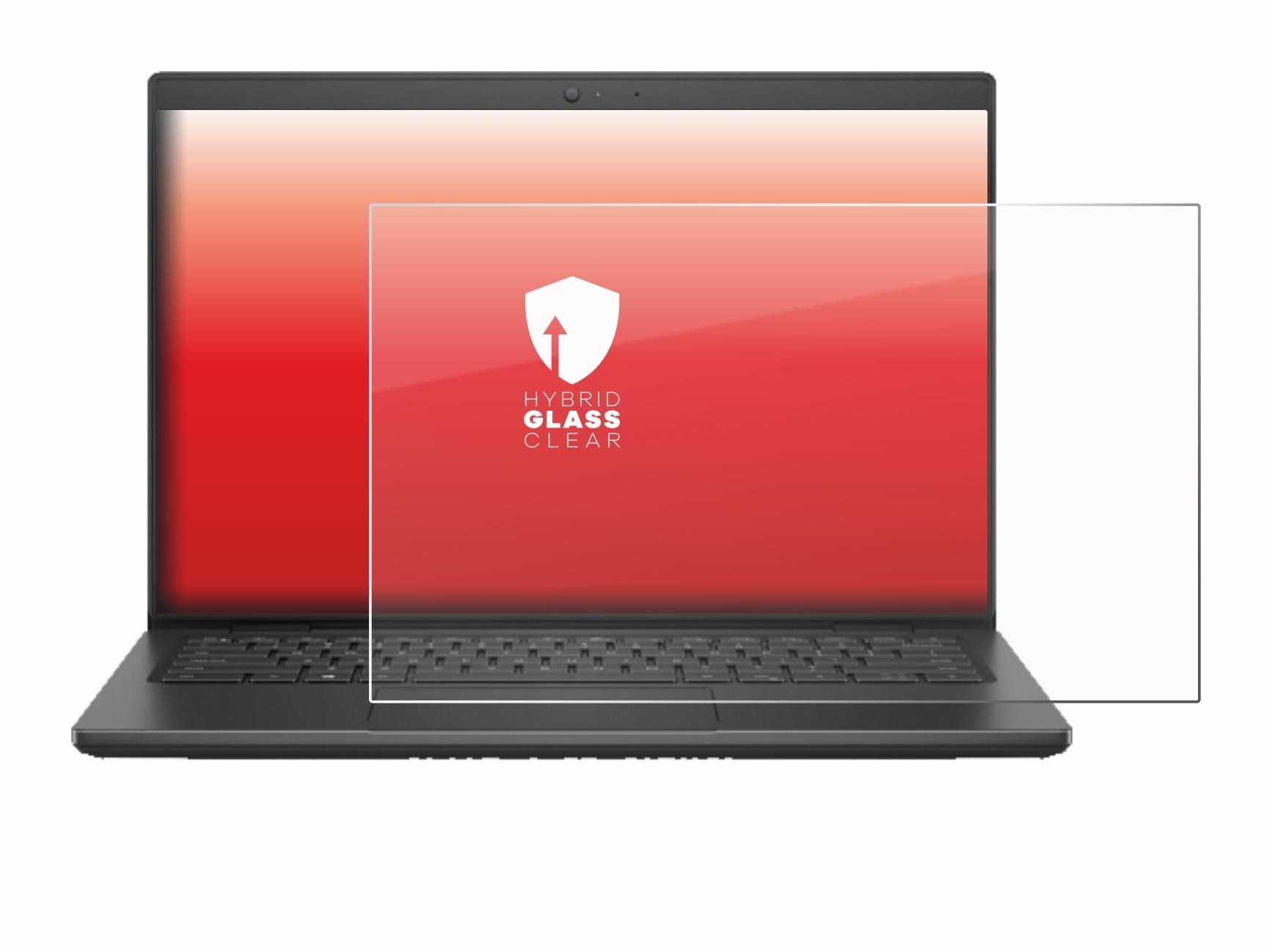 upscreen Hybrid Glass Clear Premium Schutzglas Folie für Dell Latitude