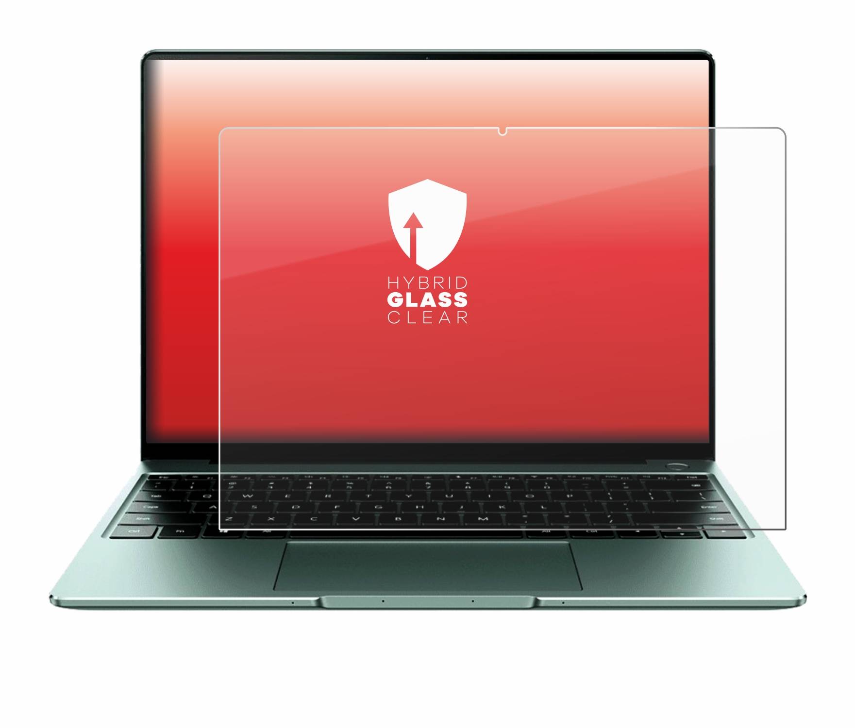 upscreen Hybrid Glass Clear Premium Schutzglas Folie für Huawei MateBook