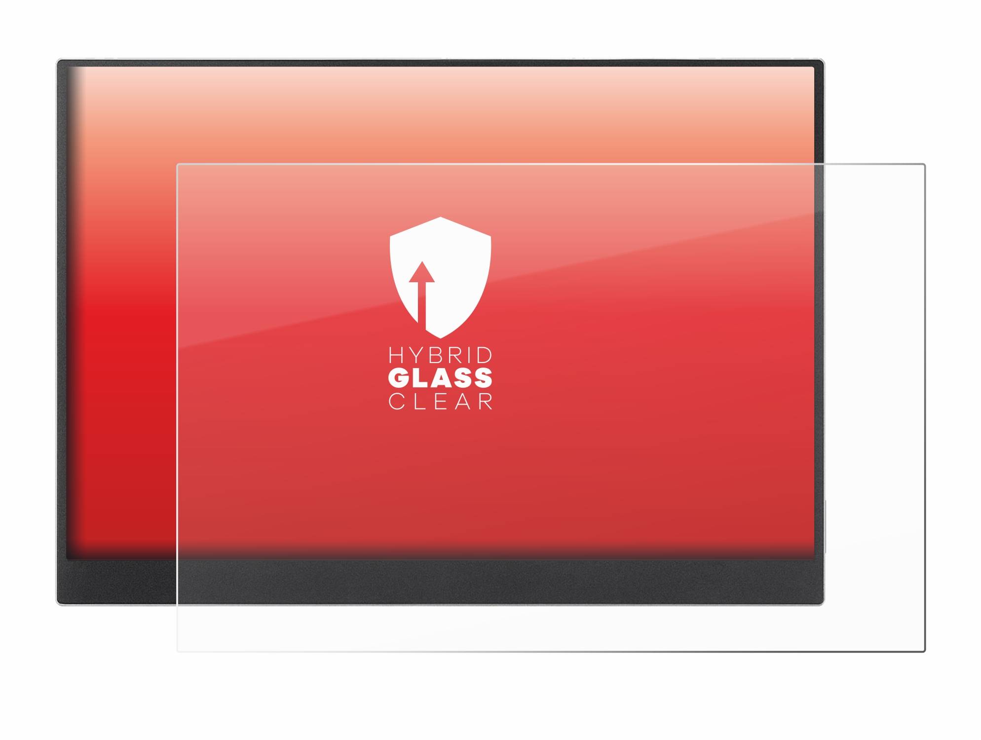 upscreen Hybrid Glass Clear Premium Schutzglas Folie für LG gram +view