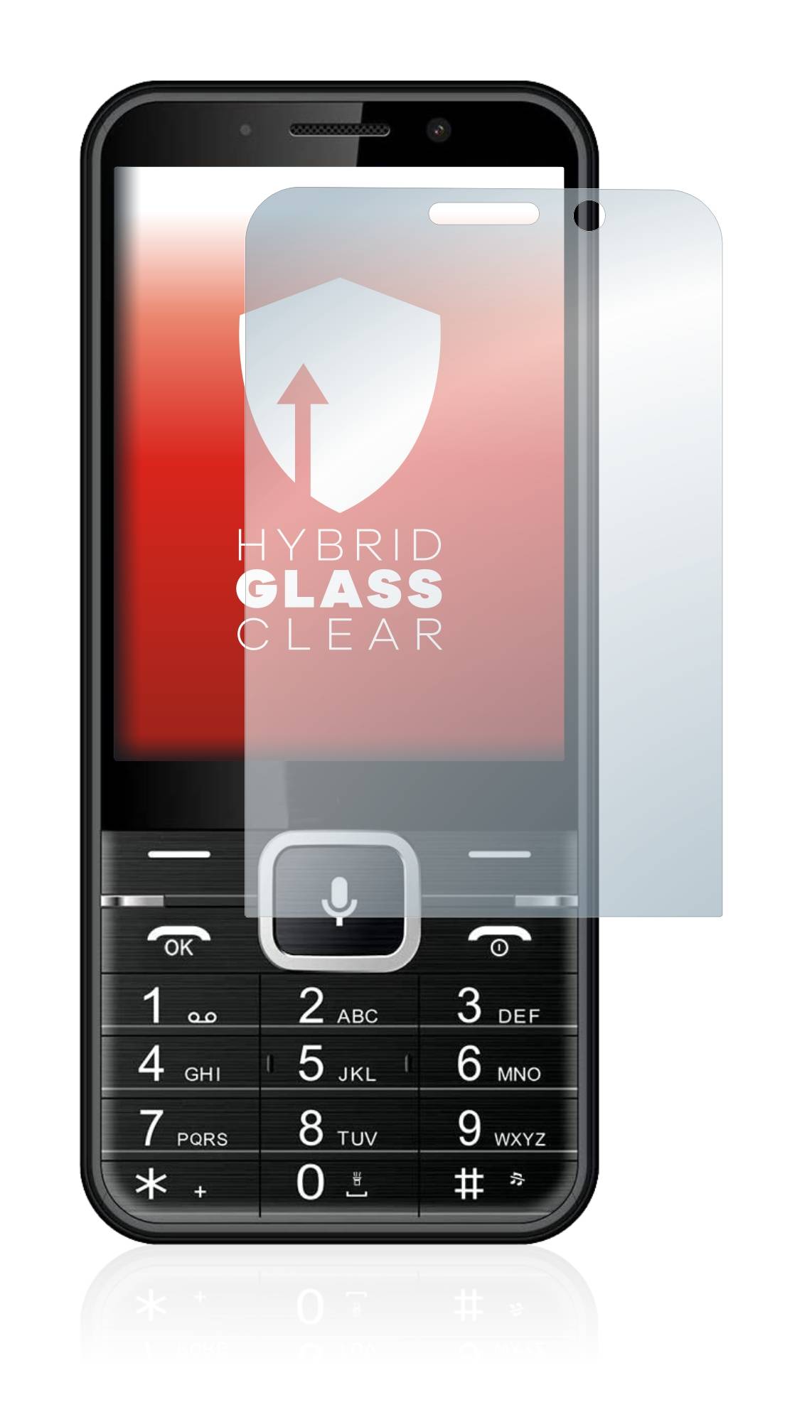 upscreen Flexible Panzerglasfolie für myPhone Up Smart Schutzglas 9H Hybridglas Klar