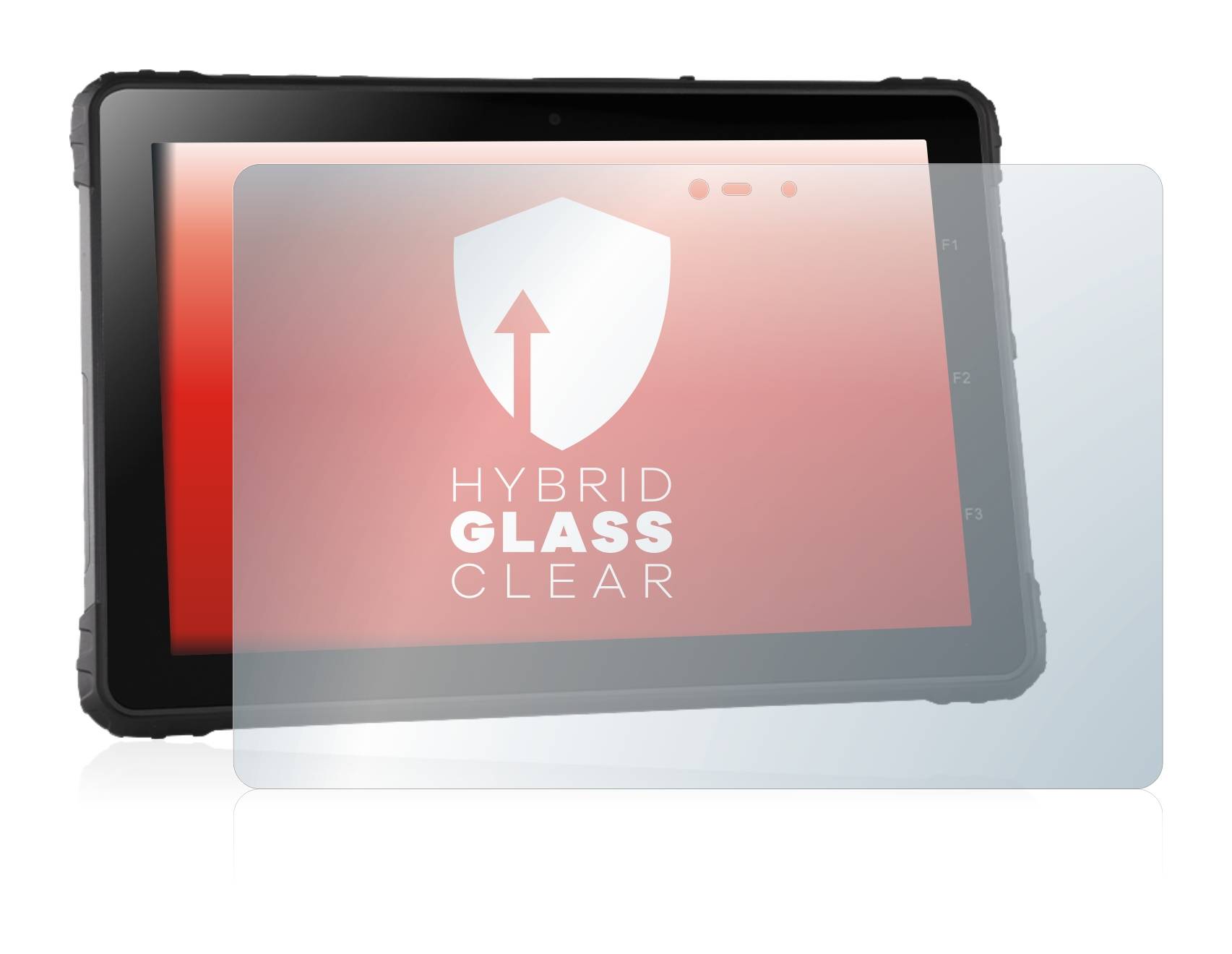 upscreen Hybrid Glass Clear Premium Schutzglas Folie für Pokini Tab