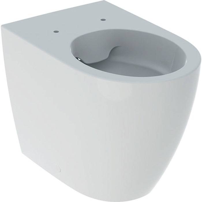 GE iCon Stand-WC Tiefspüler, wandbündig geschl. Form, Rimfree, weiß