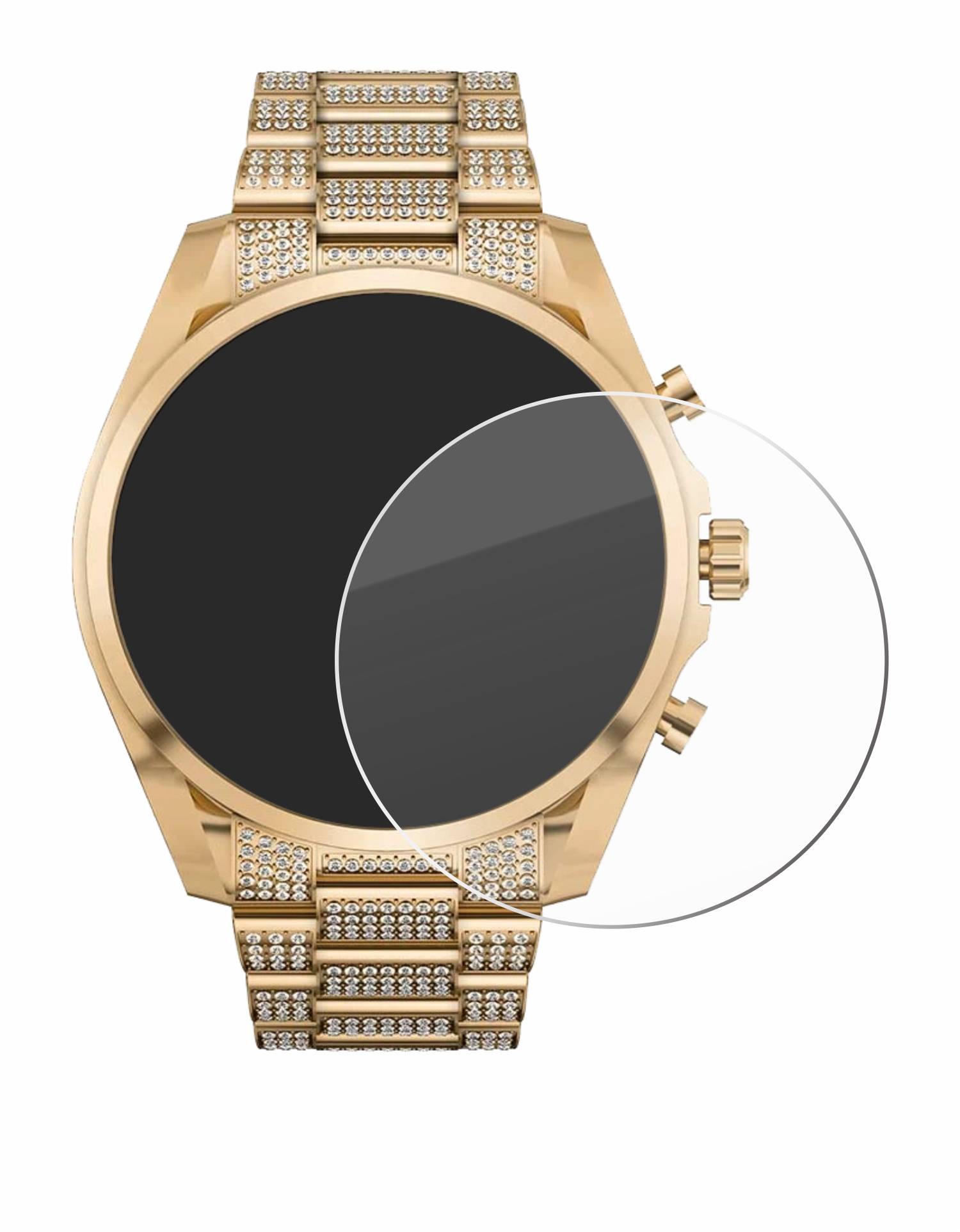 Savvies Schutzglas für Michael Kors Access Gen 6 Bradshaw Echtglas 9H-Härte klar