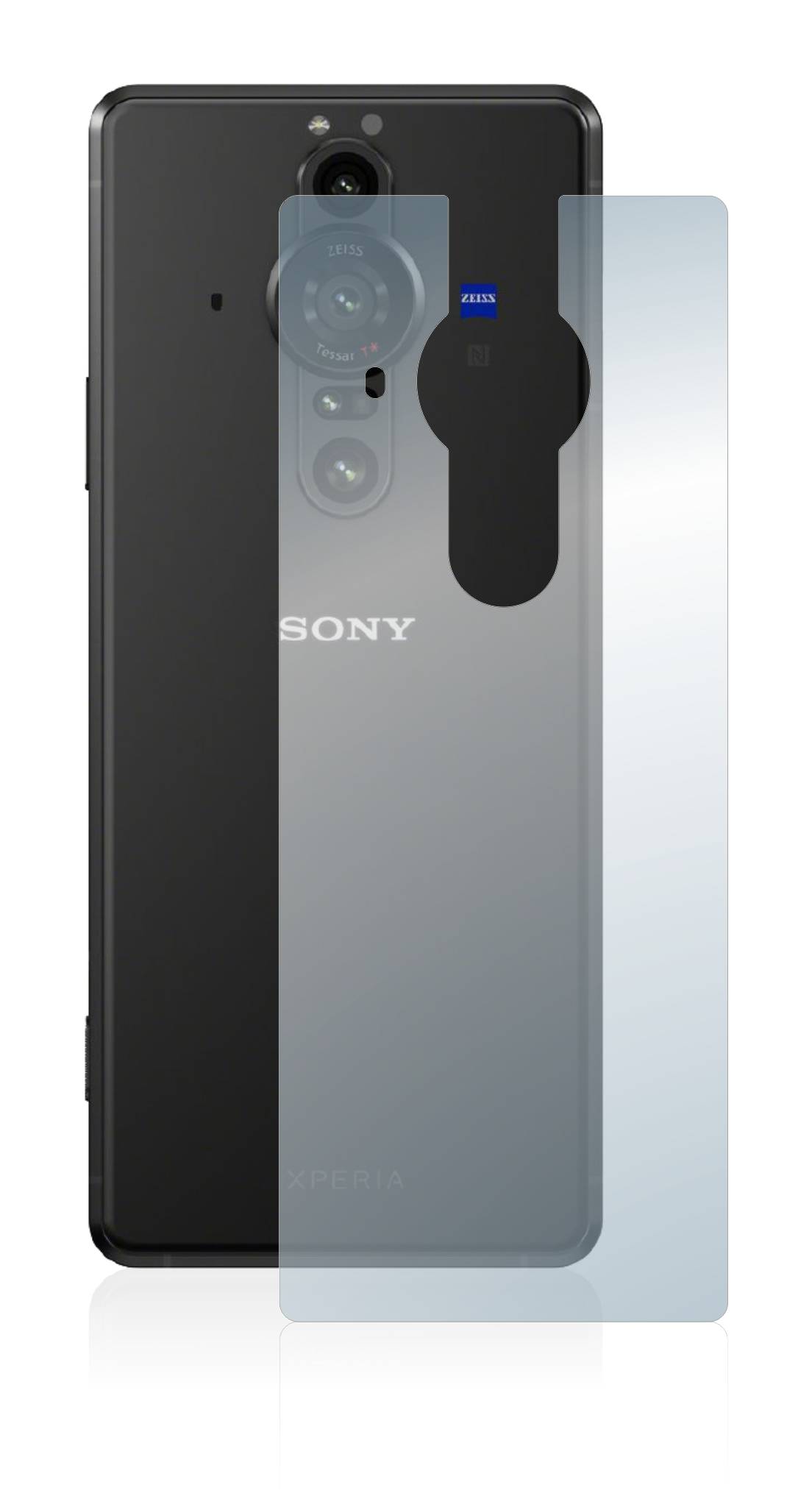 upscreen Flexible Schutz Glas Folie für Sony Xperia Pro-I (Rückseite) Schutzglas 9H Hybridglas Klar