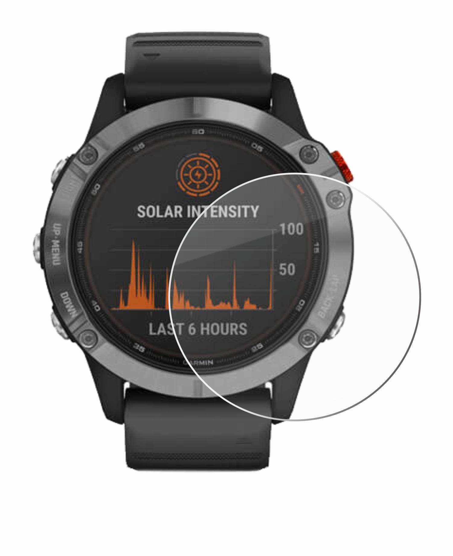 Savvies Schutzglas für Garmin Fenix 6 Solar Echtglas 9H-Härte klar
