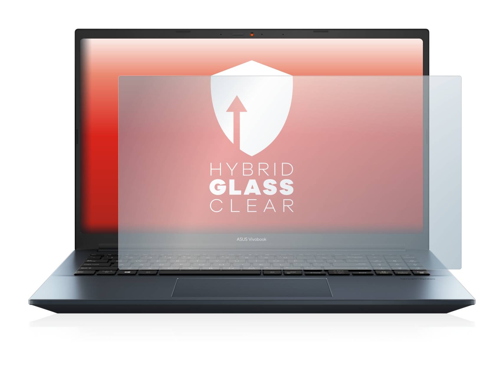 upscreen Hybrid Glass Clear Premium Schutzglas Folie für Asus VivoBook Pro 15