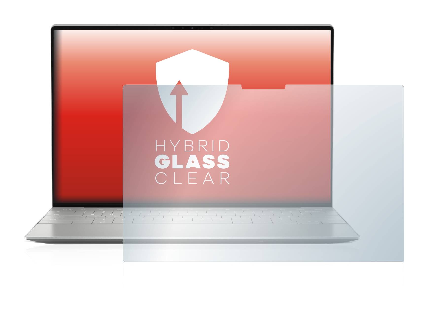 upscreen Hybrid Glass Clear Premium Schutzglas Folie für Dell XPS 13 Plus 9320