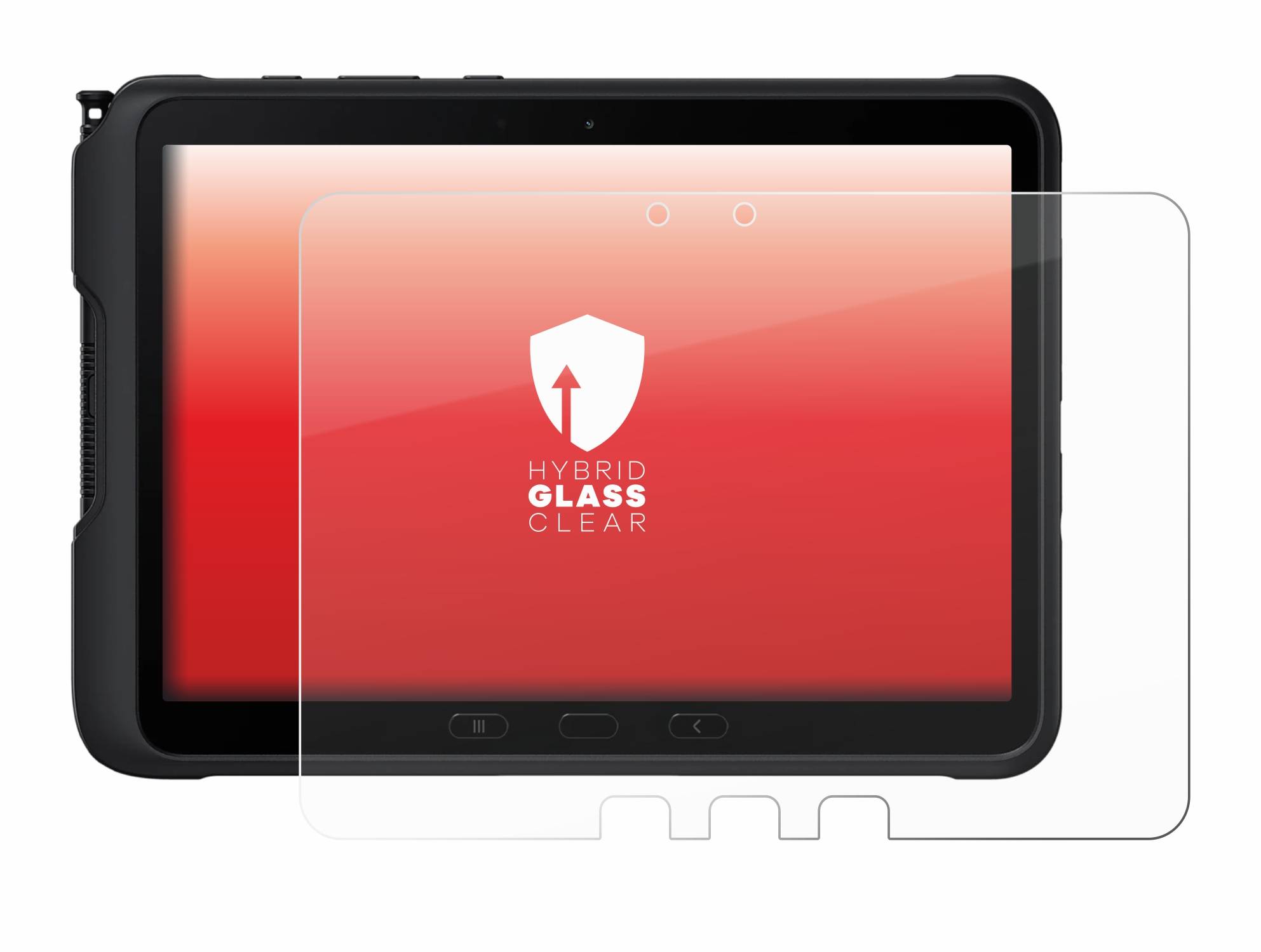 upscreen Flexible Schutz Glas Folie für Samsung Galaxy Tab Active 4 Pro (im Querformat) Schutzglas 9H Hybridglas Klar