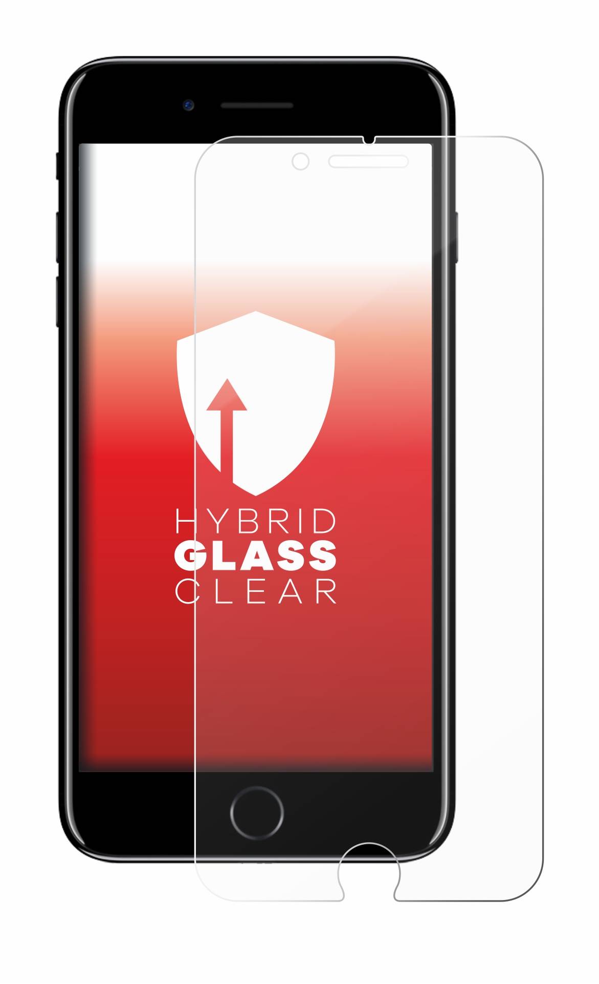 upscreen Flexible Schutz Glas Folie für Apple iPhone 7 Plus / 8 Plus Schutzglas 9H Hybridglas Klar