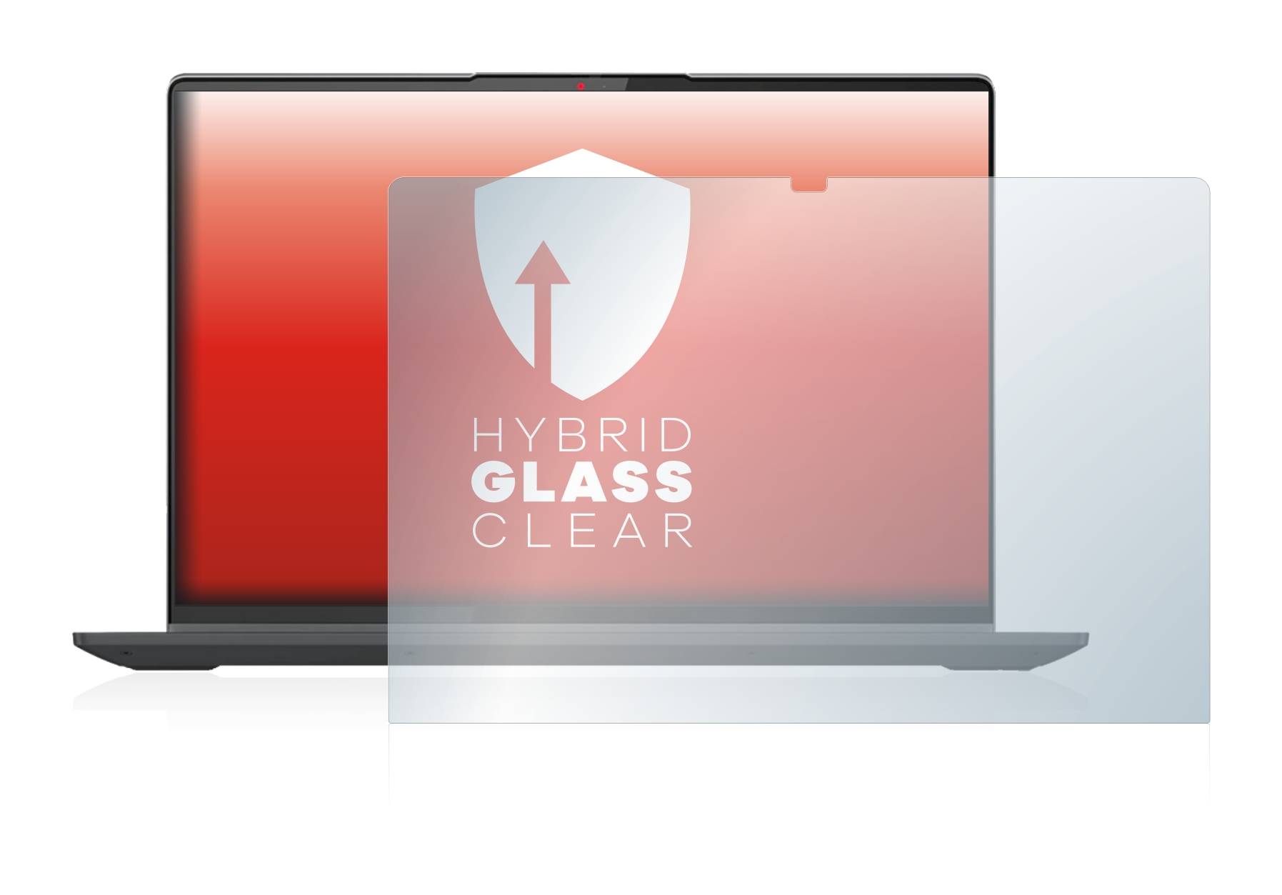 upscreen Hybrid Glass Clear Premium Schutzglas Folie für Lenovo IdeaPad Flex 5 16 Gen 7