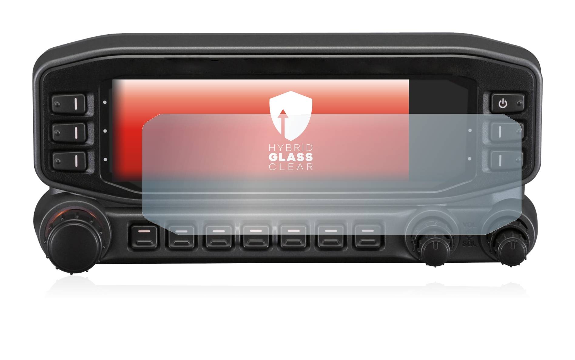 upscreen Hybrid Glass Clear Premium Schutzglas Folie für Kenwood