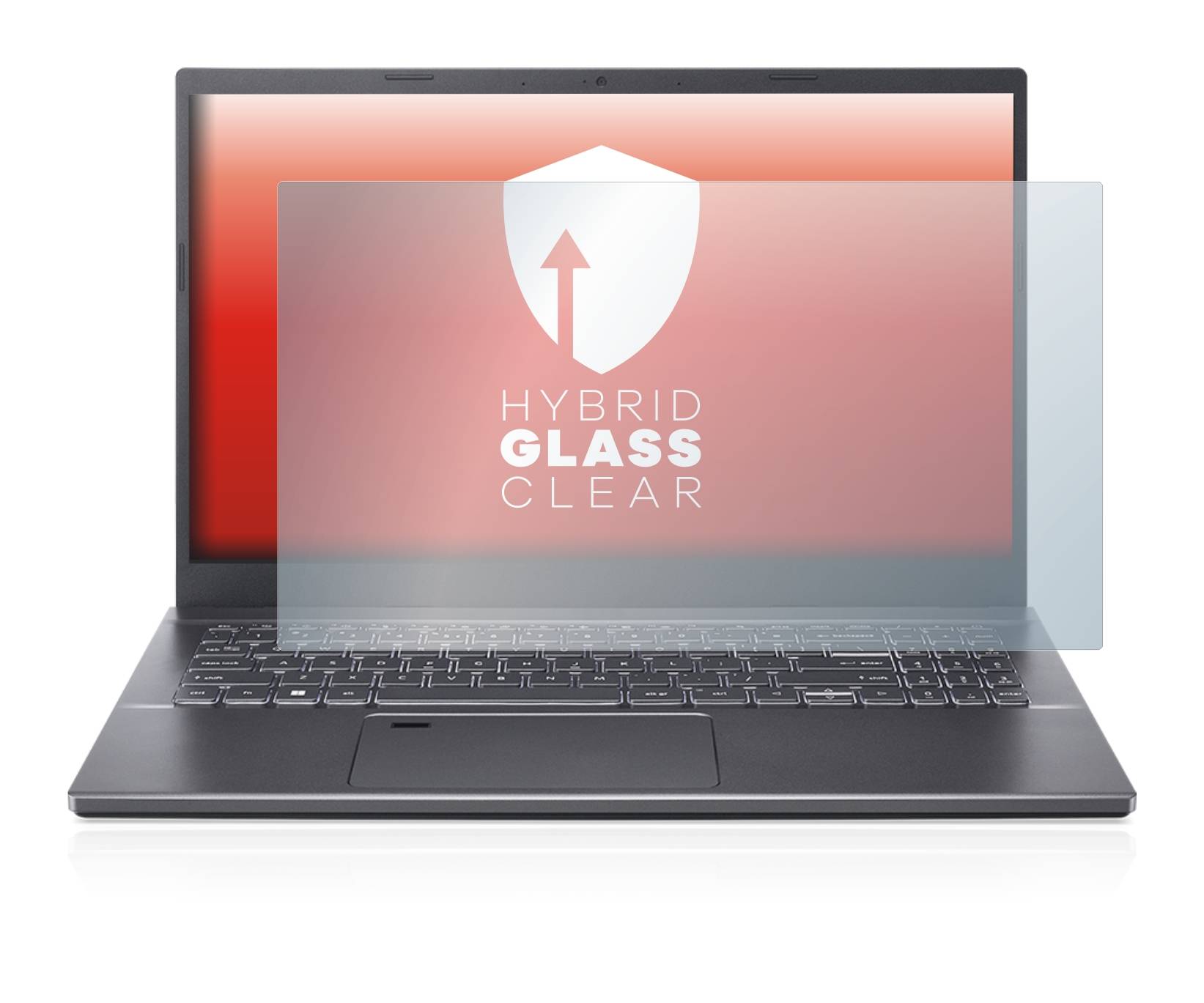 upscreen Hybrid Glass Clear Premium Schutzglas Folie für Acer Aspire 5